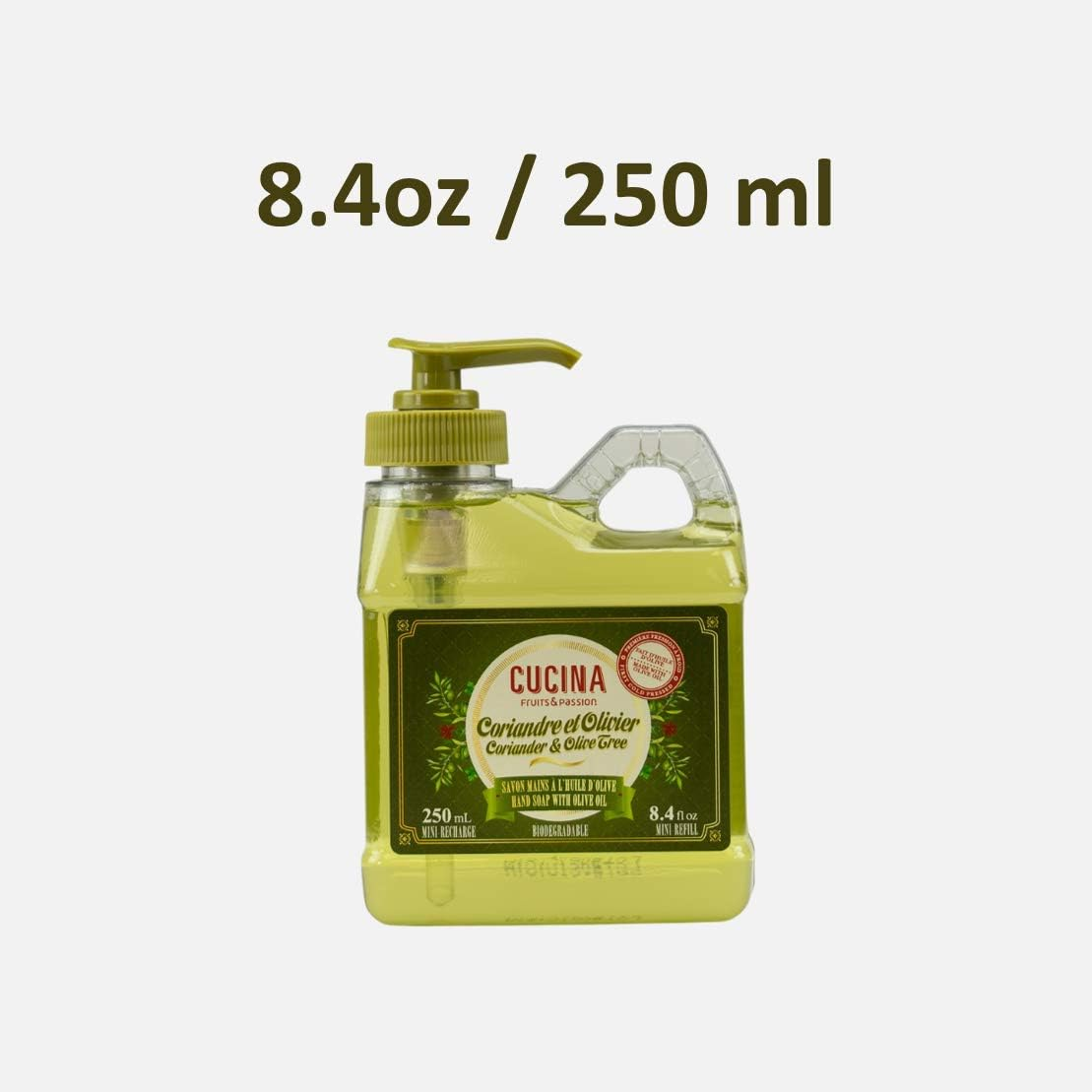 Cucina Coriander and Olive Tree 8.4 Oz Travel Size Purifying Hand Wash Refill Cucina
