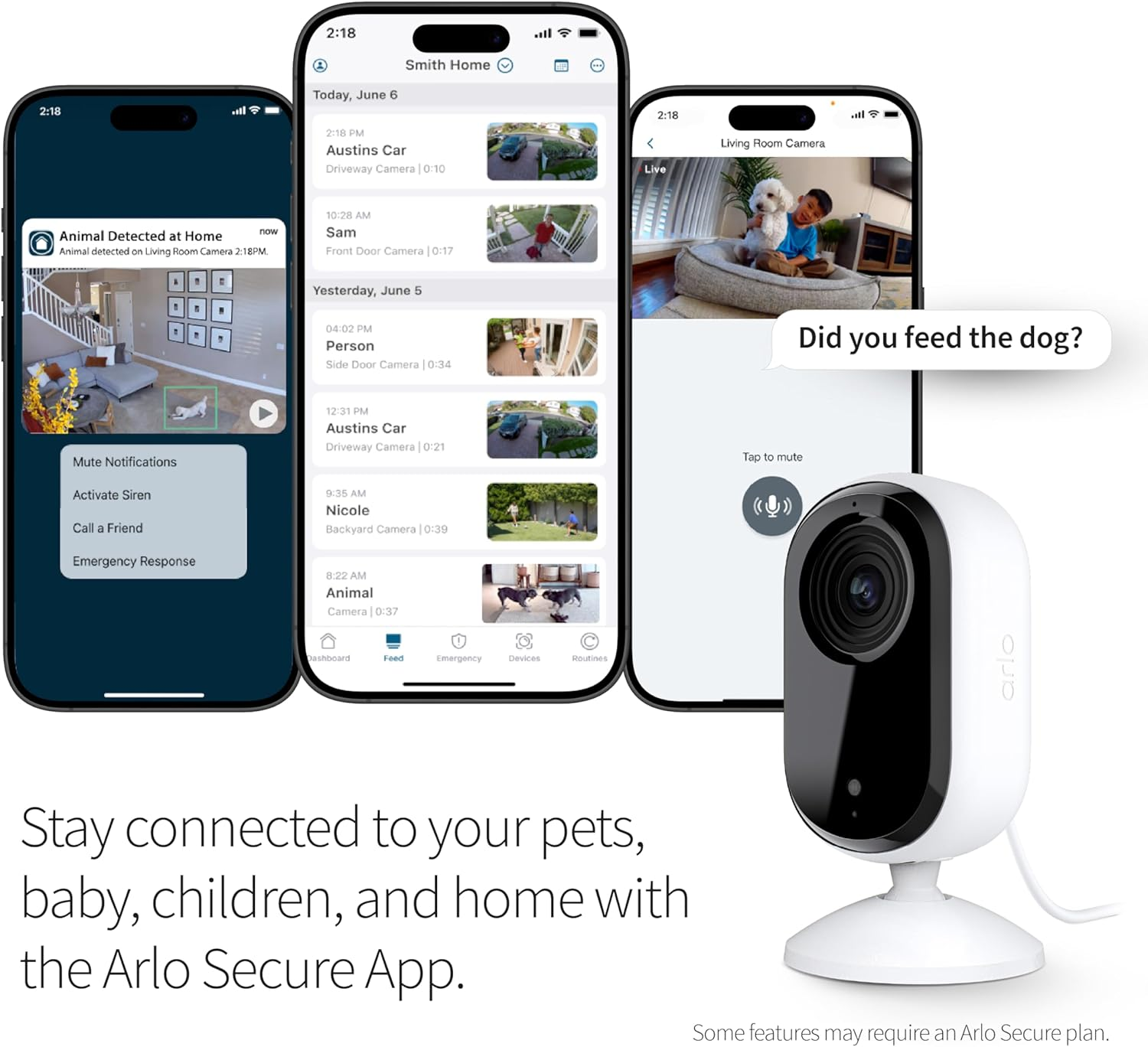 Arlo Essential Security Camera HD | Indoor Only | 2Nd Gen | Pet Camera & Baby Monitor | Wired, Automated Privacy Shield, 2-Way Audio, Night Vision, Live Stream, Motion Alerts,Notifications|White 1 Cam image number 6