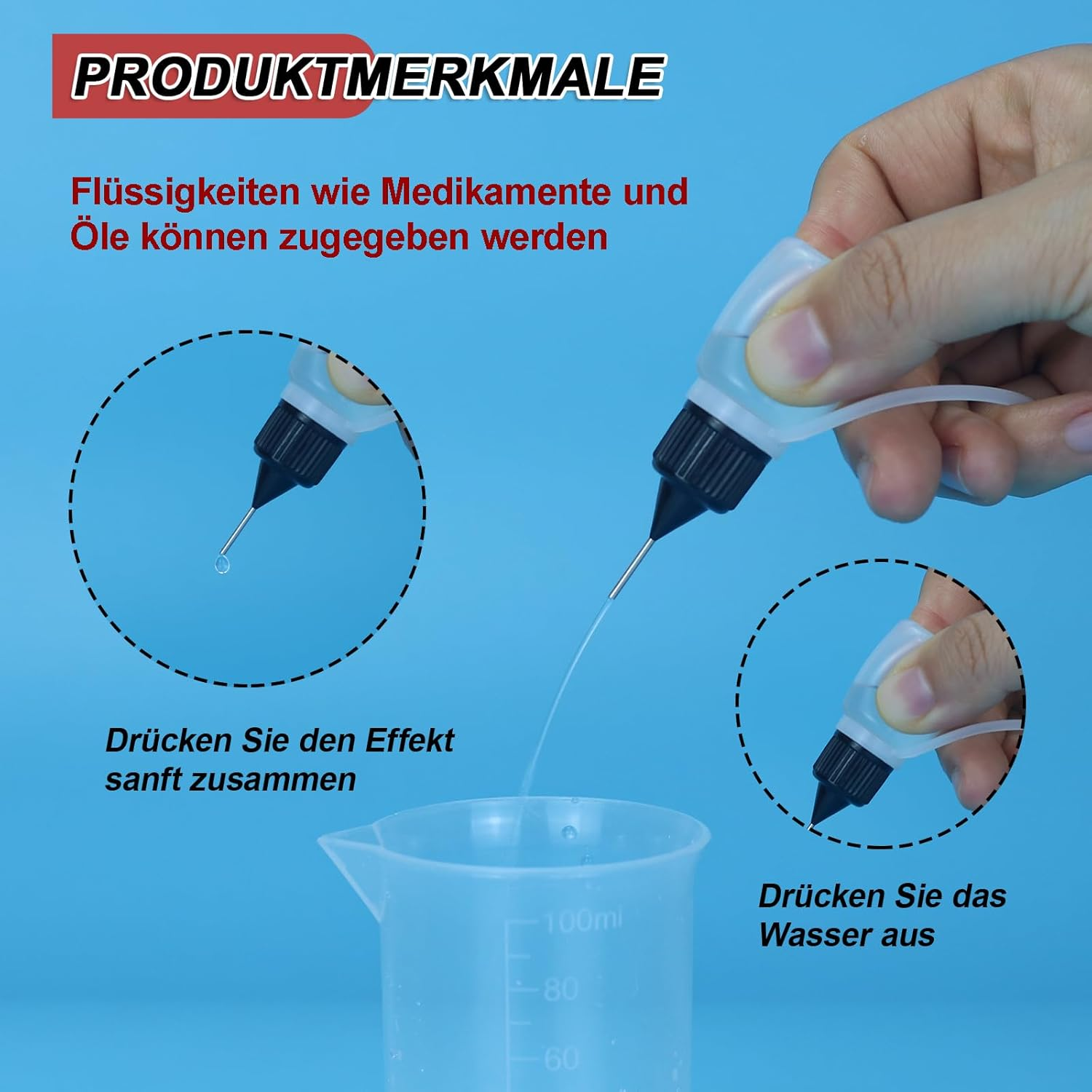 Pack of 18 Precision Tip Applicator Bottles Transparent Glue Bottles Dropper Bottles for Liquids Plastic for DIY Quilling Crafts, Acrylic Painting (5 Ml X 18) image number 5