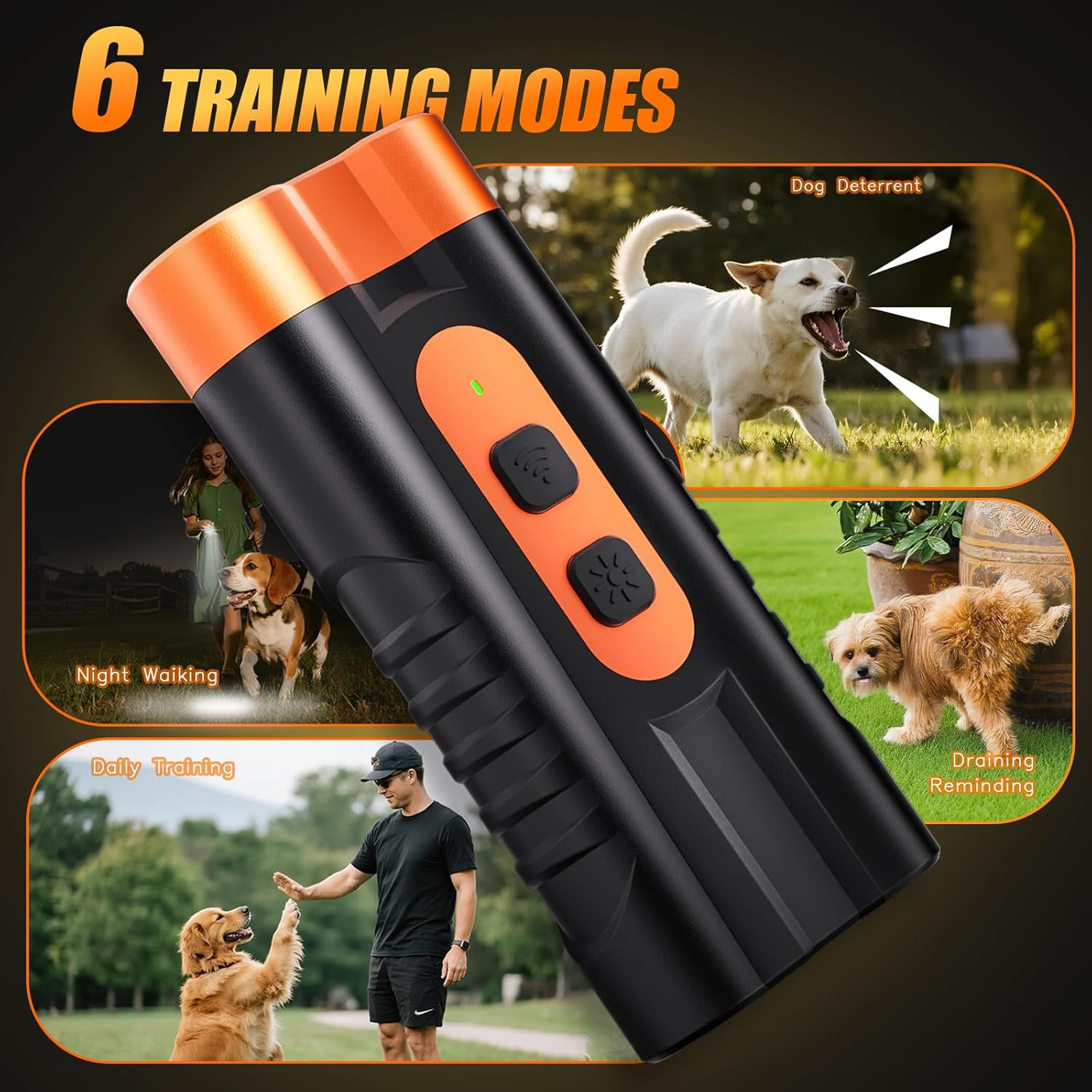 LOVELEDI anti Dog Barking Device, Rechargeable Dogs Bark Deterrent Devices, Ultrasonic Dog Bark Control for Own or Neighbor'S Dog Training Indoor Outdoor Use, Pet and Human Friendly, Effective & Safe image number 2