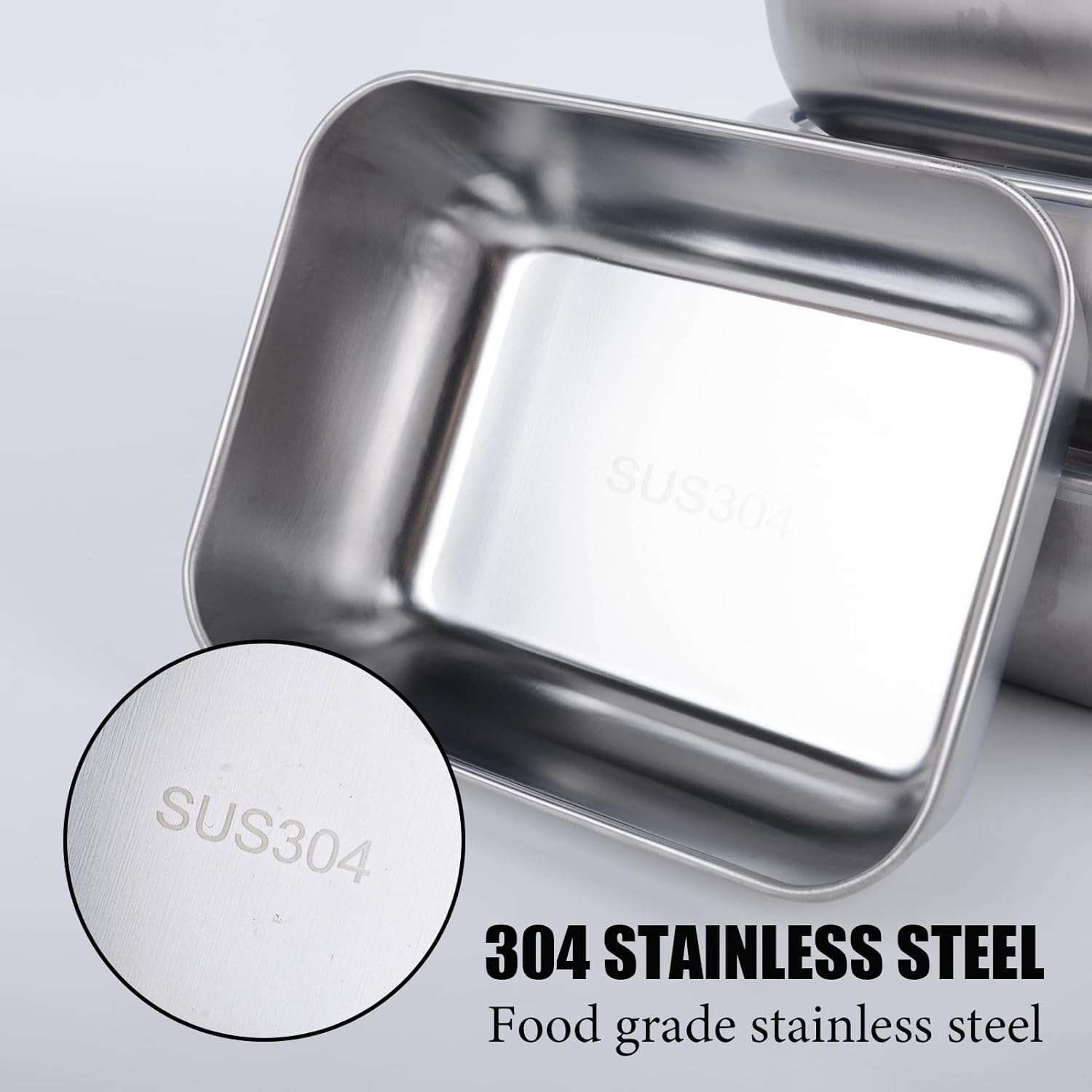 6Pcs Stainless Steel Food Storage Containers with Leak Proof Plastic Lids 500Ml Reusable Containers for Oven Freezer Dishwasher Safe image number 1