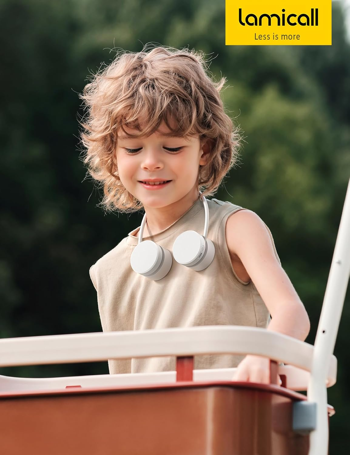 Portable Neck Fan, Hands Free Fans - Lightweight Comfortable 360&deg; Cooling Personal Fan, Upgrade Wearable Quiet Neckfan for Outdoor Indoor Travel, Fans Blow Cold Air, Battery USB Rechargeable, 3-Speeds image number 3