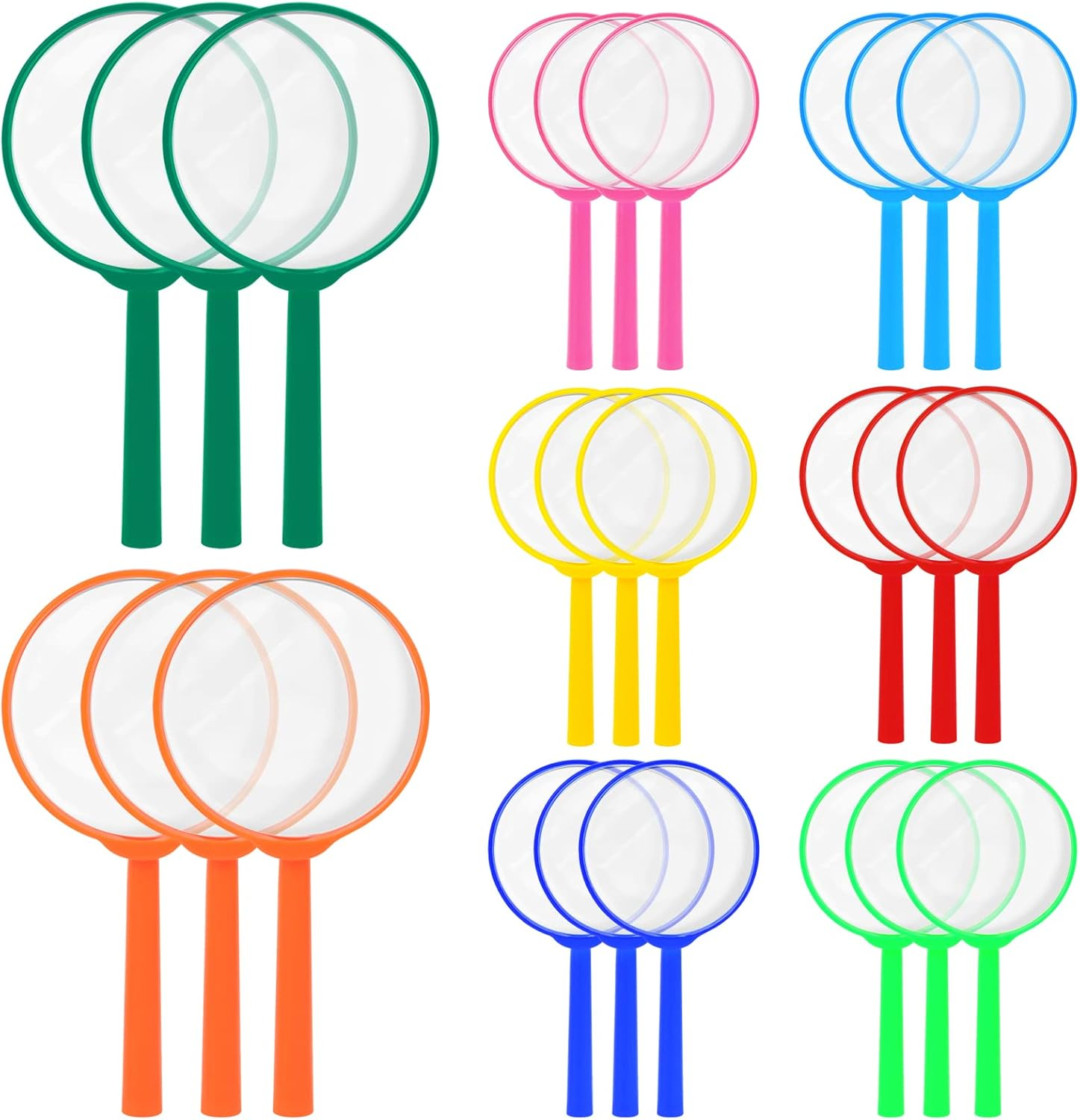 32Pcs Magnifying Glass for Kids, Hand Lens Portable Magnifying Glasses for Science Class, Outdoor Activities, Party, Reading (Black)