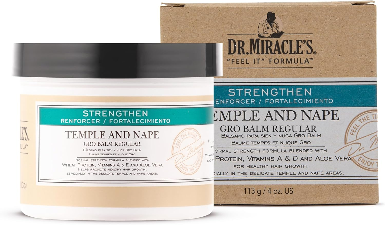 Dr. Miracle'S Feel It Formula Temple and Nape Gro Balm, 4 Ounce image number 3