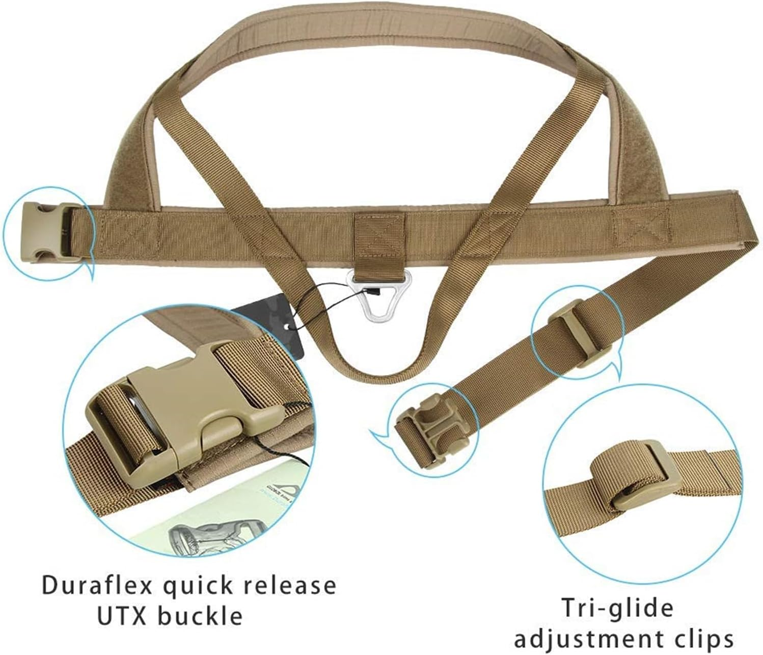 Excellent Elite Spanker Tactical Dog Harness Vest Adjustable Nylon Pet Dog Harness for Small Medium and Large Dogs(Coyote Brown-S)