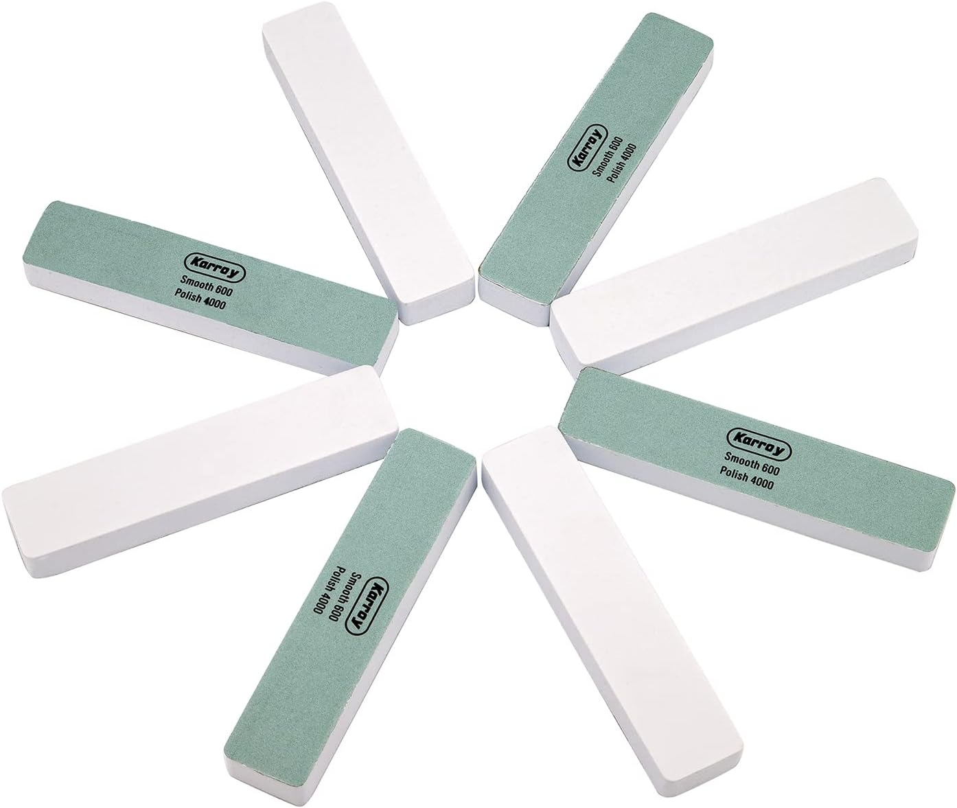 Karroy Nail File and Buffer Block for Natural Nails Shine Polishers Bufer Block Nail File Nail Buffing Block 600/4000 Grit Pack of 8 (C-Cuboid) image number 1