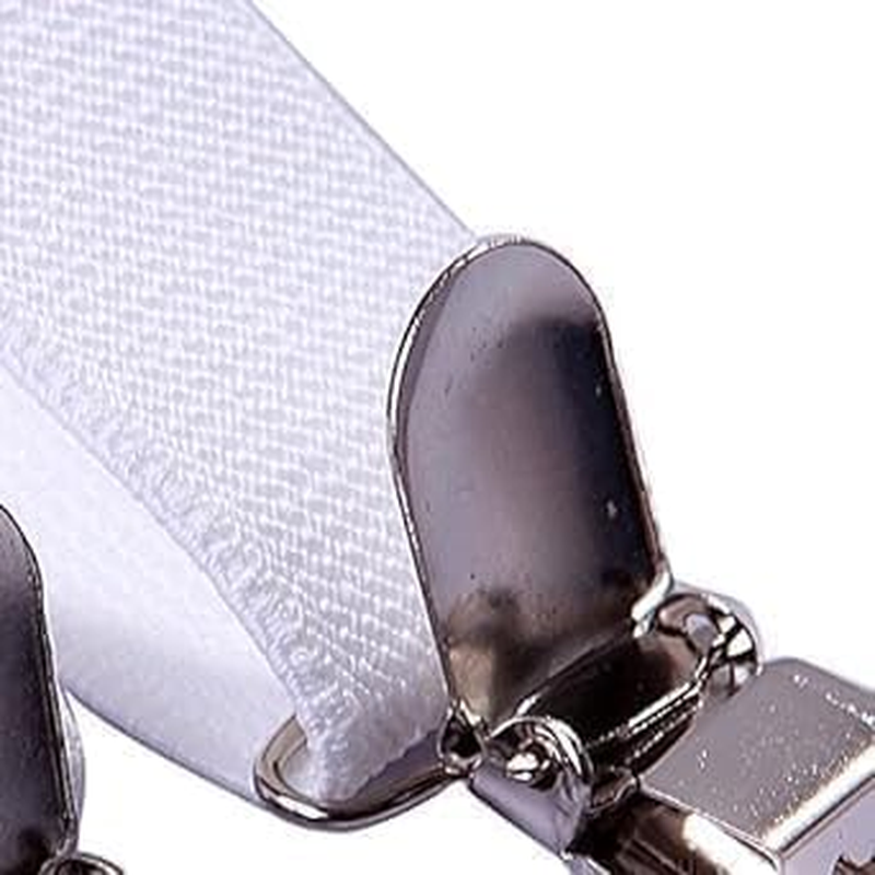 2Pcs White Kids Suspenders Braces,Adjustable Clip on Y-Back Elastic Suspenders with Metal Clips for Boys Girls Boys' Accessories Clothing, Shoes and Jewelry image number 5