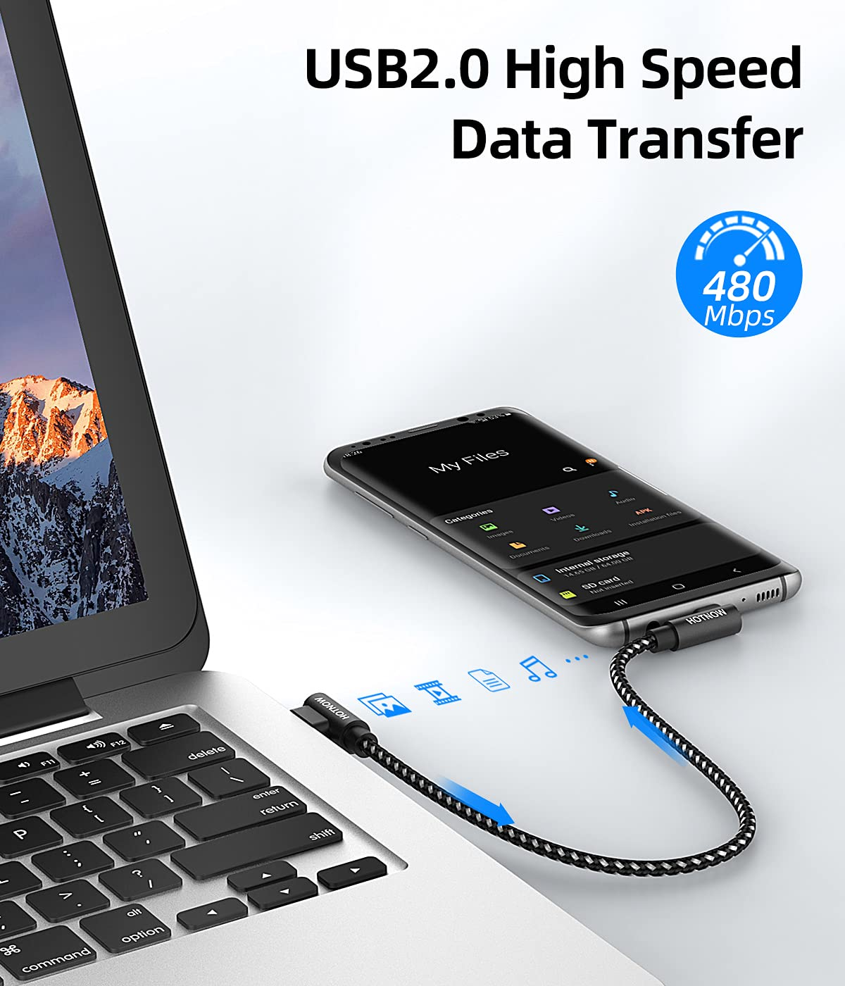 HOTNOW Short Right Angle USB to USB C Cable 30Cm 3Pack, 0.3M 90 Degree USB C Charging Cable Compatible with Iphone 17 16, Galaxy S25 S24, Power Bank and Other Type C Devices image number 4