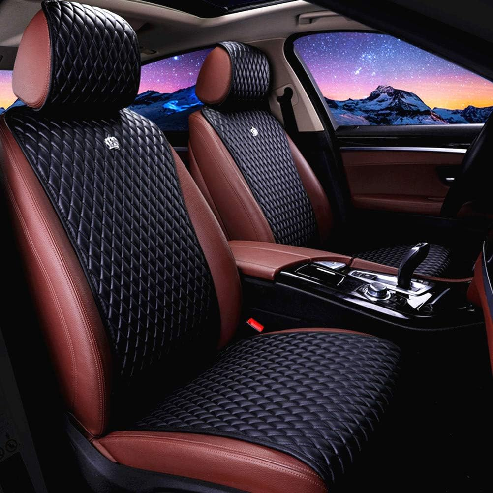 Blue Seat Covers Auto Seat Cushion Covers Leather Universal Seat Covers 2/3 Covered 11PCS Fit Car/Auto/Suv (A-Dark Blue)