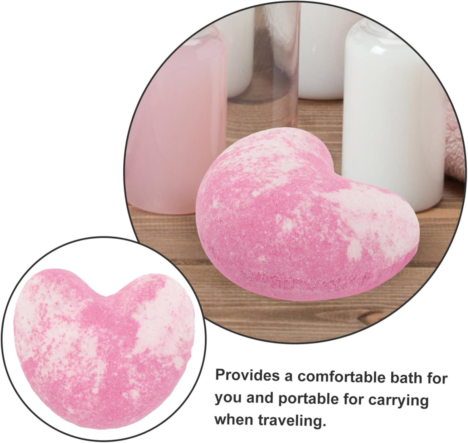 Minkissy Heart Bath Salt Bomb Epsom Salts Aromatherapy Spa Shower Tablets for Valentine Day image number 6
