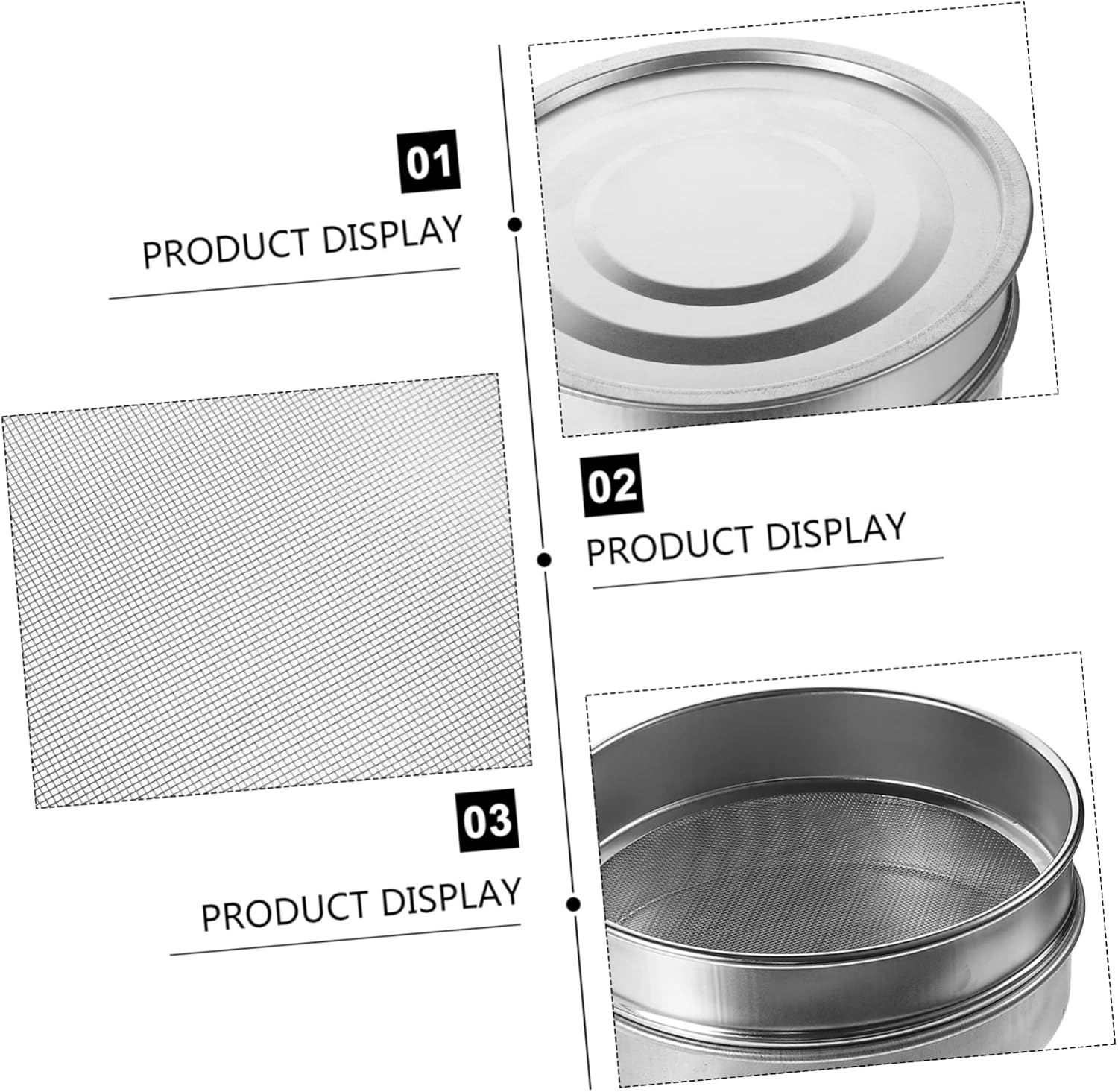 MOBUTOFU Stainless Steel Mesh Basins Sprouting Tray Set Plant Nursery Pots Gardening Device Water Tray for Bean Sprouts image number 3