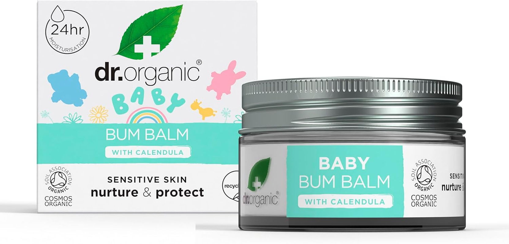 Dr Organic Baby Bum Balm with Calendula, Nappy Rash Cream, Sensitive Skin, Lanolin, Natural, Vegan, Dermatologically Tested, Cruelty-Free, Paraben & SLS Free, Certified Organic, 50Ml image number 3