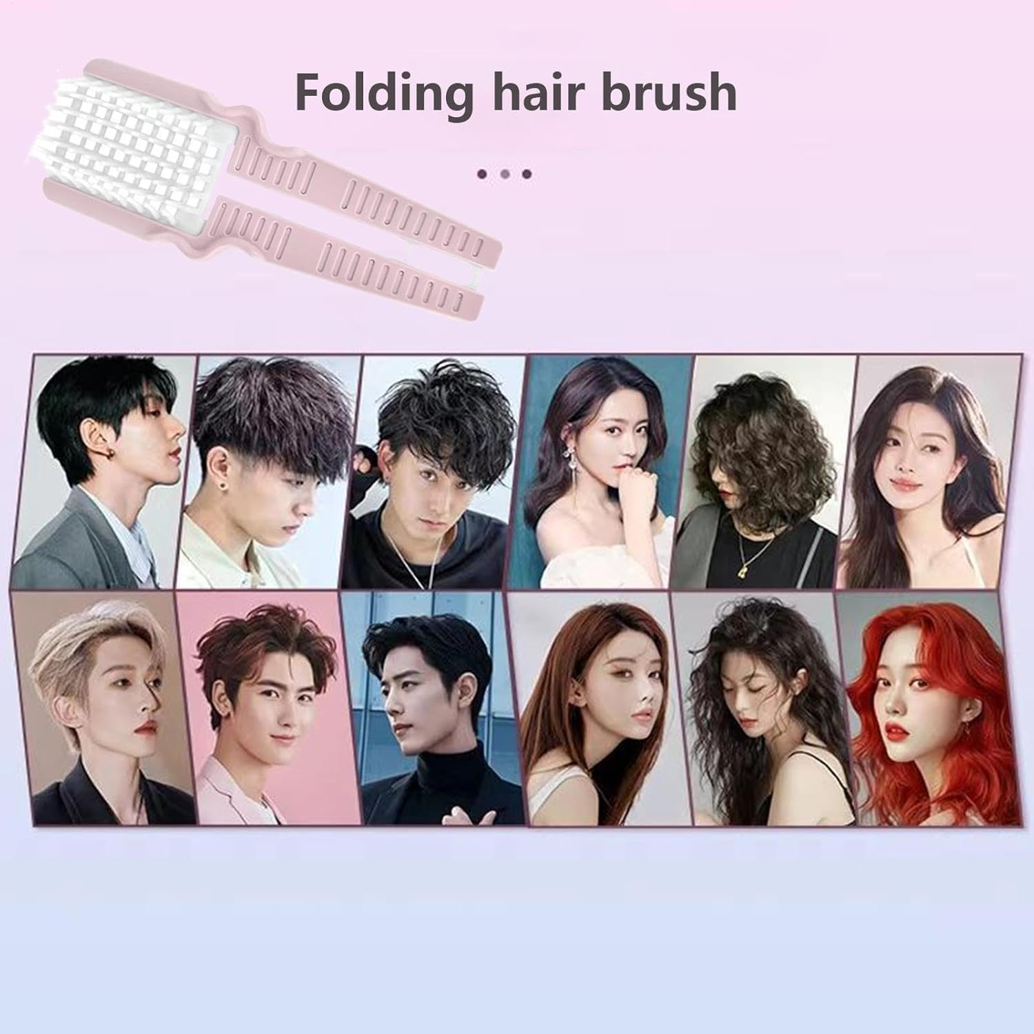 Detailer Brush, Foldable Detailing Brush, Wet Detailing Brush, Dry Detailing Brush, Vented Hair Brush, Wet and Dry Usage Gentle Detangling Vented Design for Faster Drying Straight Curly Hair image number 4