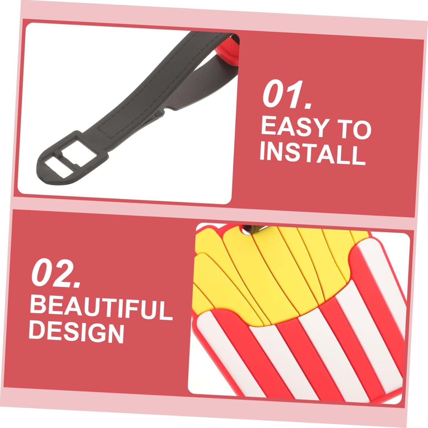 Yardenfun 2Pcs Cruise Luggage Tags Women Suitcase Tags Cartoon Design Portable Luggage Name Id Identifier image number 5