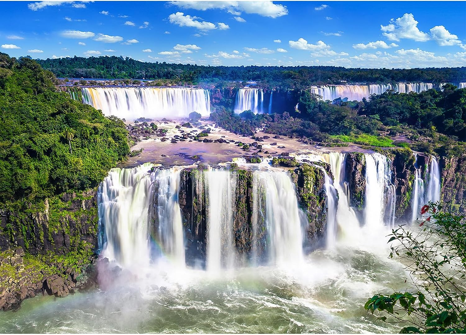HUADADA Jigsaw Puzzles for Adults 1000 Pieces, Puzzles for Adults 1000 Piece, Challenging Game Toys, Impossible Puzzle, Family Decoration Puzzle - Iguazu Falls image number 2