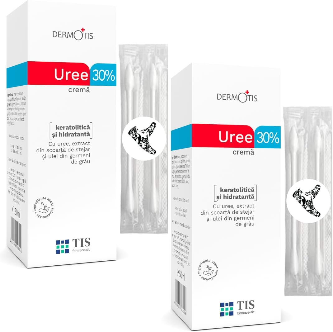 TIS Urea Cream 30% - Eczema, Keratose, Psoriasis, Skin Breakouts, Dry, Cracked Skin - Helps Improve the Appearance of Wounds and Scars | Lactic Acid (AHA), Wheat Germ Oil - Pack of 2 image number 4