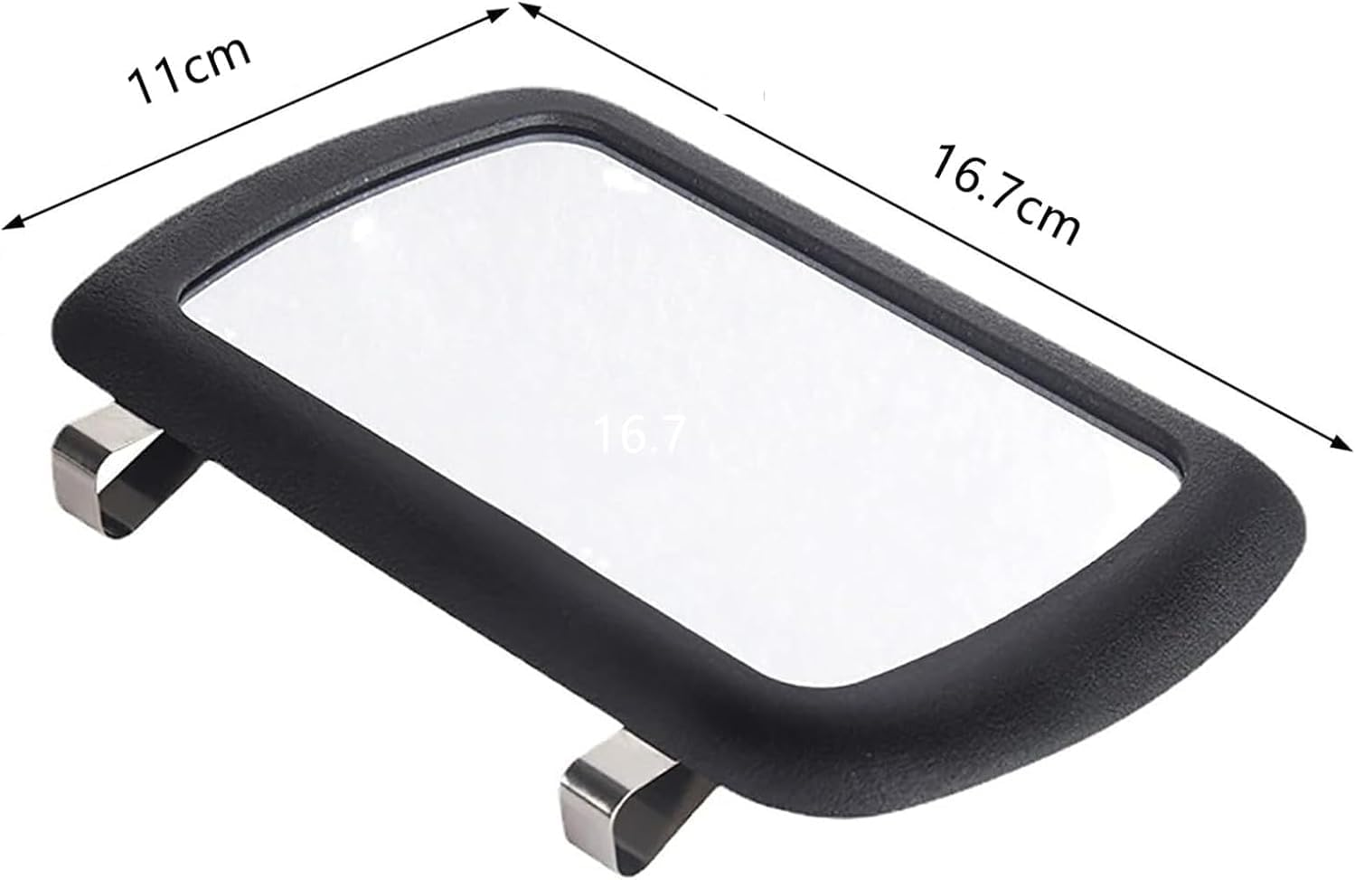 6.7 X 11Cm Sun Visor Mirror for Car,Universal Vanity Mirror,Adjustable Cosmetic Black,Car Goggles Shield, Automobile Accessories Auto Supplies image number 1
