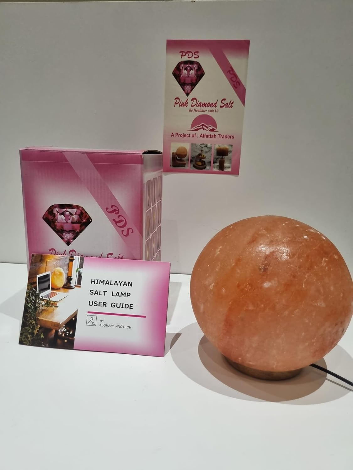 Multi Colour Himalayan Premium round Globe Salt Lamp 100% Authentic, Beautifully Hand Crafted round Globe Comes with Complete Electric Fitting image number 5