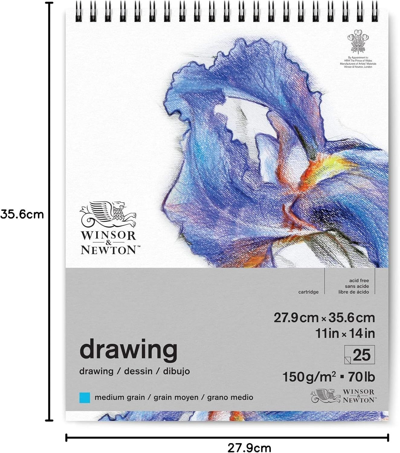 Winsor & Newton Classic Drawing Paper Pad, 27,9 X 35,6Cm, Natural White image number 2