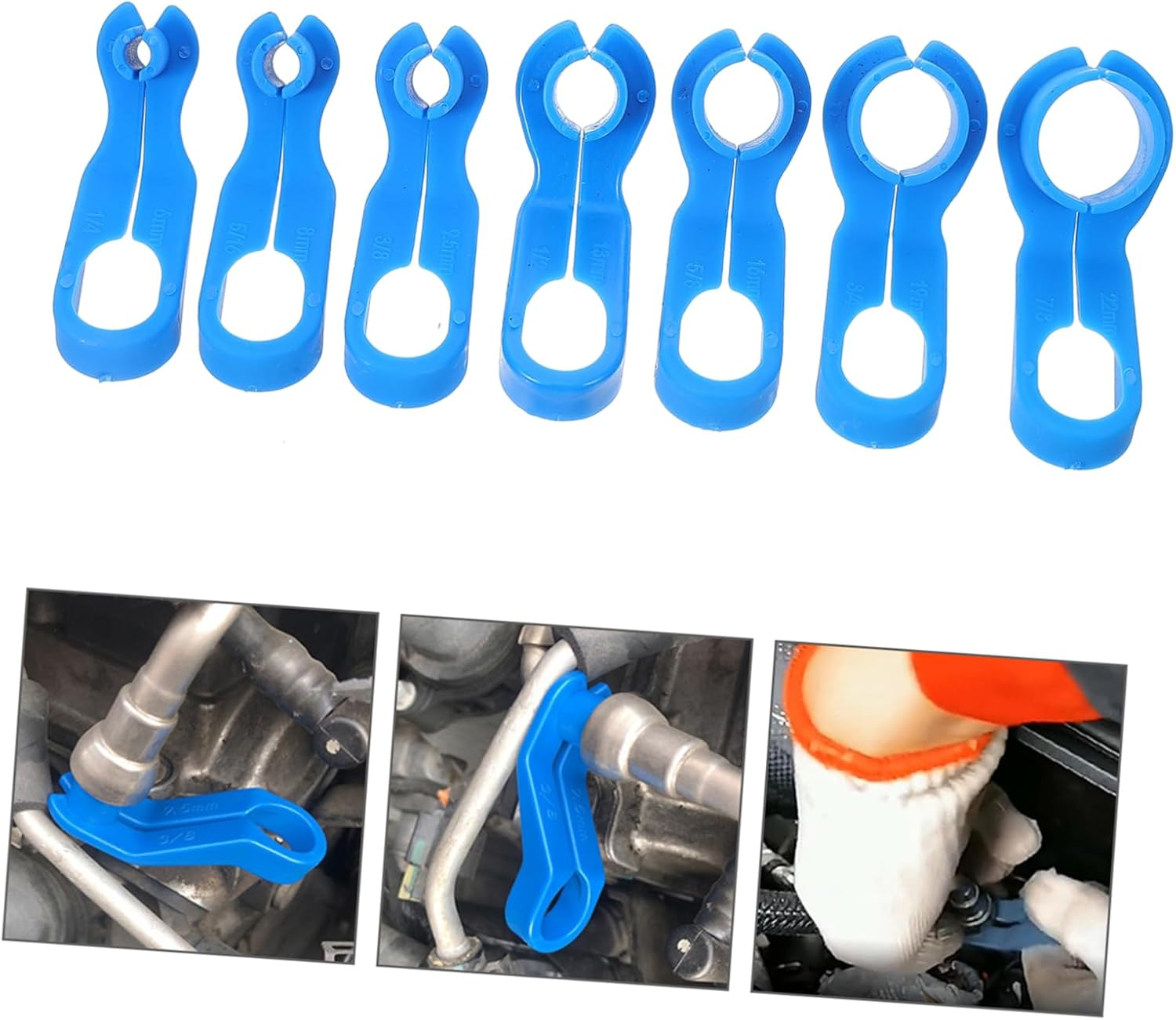 CHILDWEET 7Pcs Fuel Line Disconnect Tool Set Air Conditioning and Transmission Line Removers for Automotive Engine Repair and Ac Maintenance image number 6