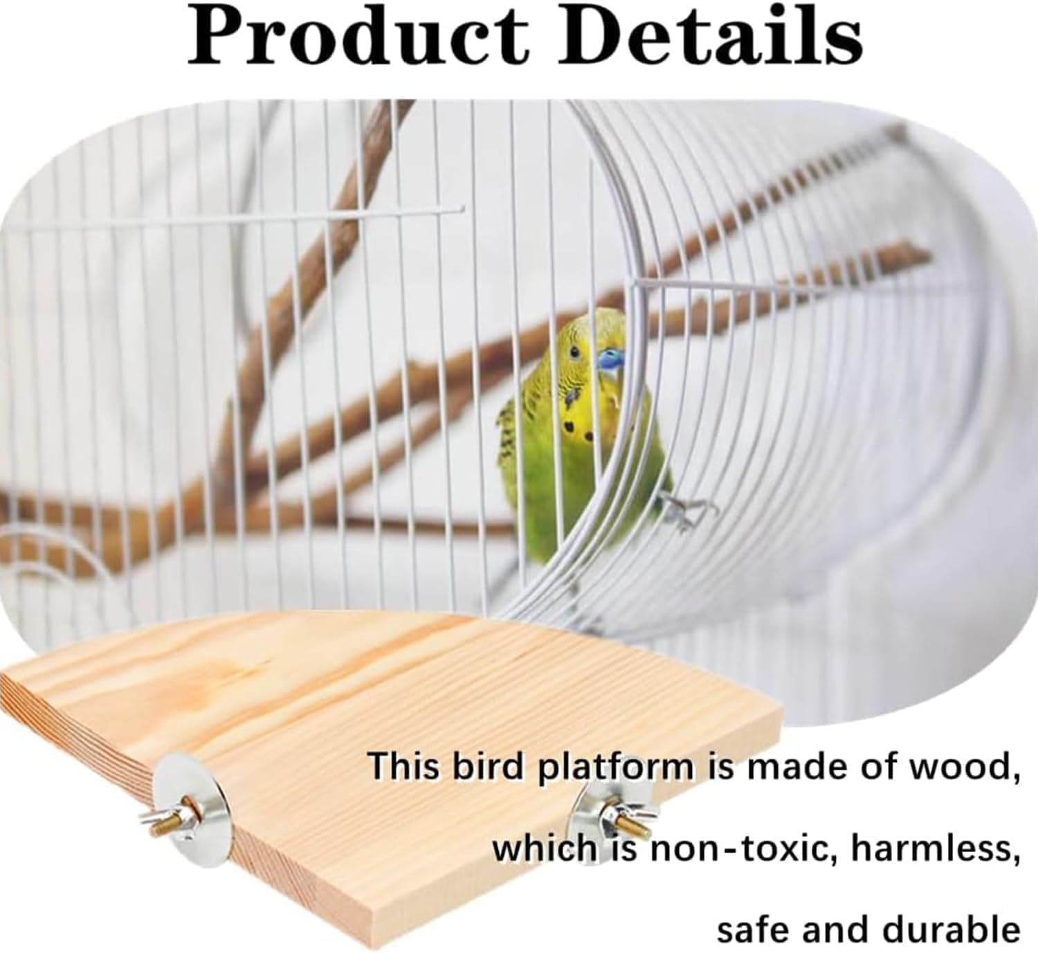 Wooden Bird Perch Platform Stand,2Pcs Fan-Shaped Bird Perch Bird Platform Perch,Wood Bird Perch Stand Platform,Bird Wooden Perch Stand Platform,Bird Perch Platform Stand,Parrot Fan-Shaped Perch Stand image number 6