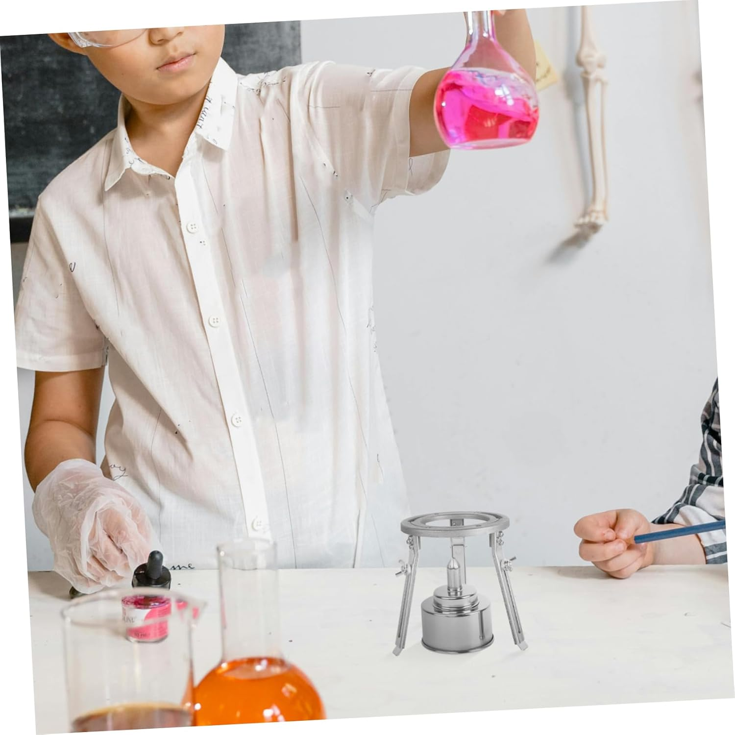 TIDTALEO Adjustable Tripod Stand for Detachable Laboratory Heating Support Safe Stable Design for Experiments for Schools Factories Medical Institutions image number 4