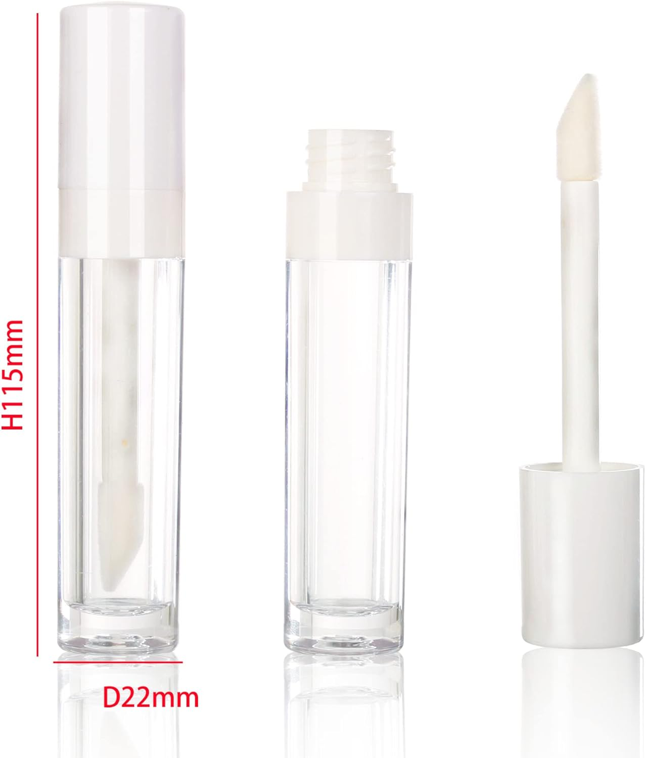 COSIDEA 14 Pcs Empty 8Ml Big Wand Lip Gloss Tube Concealer Tube Packing (White) image number 2