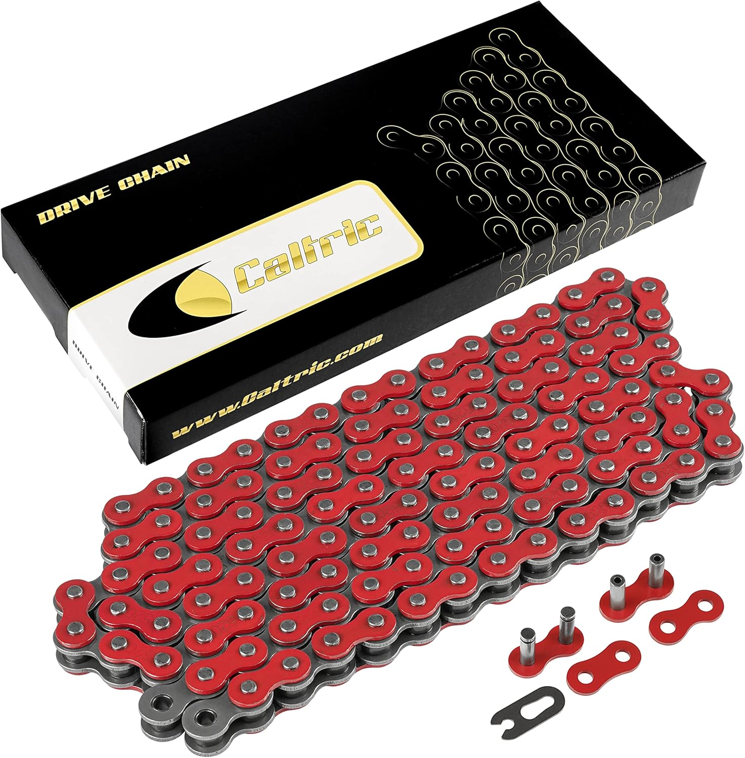 Caltric Red Drive Chain Compatible with Honda Trx400Ex Trx400X Sportrax 400 2X4 1999-2014