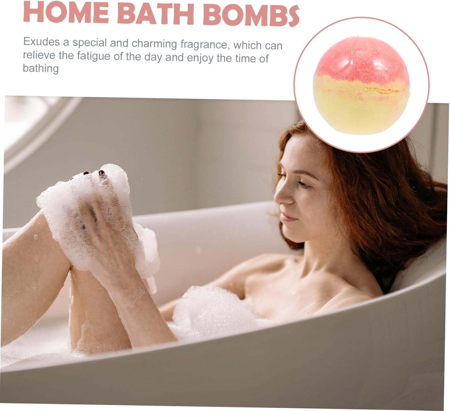 Healeved Decorative Sea Salt Bath Ball Moisturizing Aroma Bathing Sphere for Relaxation for Mothers Friends and Boy Girl Luxurious Foaming Shower Supply image number 4