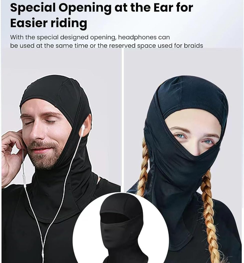 Idopick Face Mask Ski Mask for Men & Women, Balaclava Ski Mask Winter Windproof Thermal Face Cover with Neck Gaiter for Snowboarding Motorcycling Outdoor Activities Black image number 6