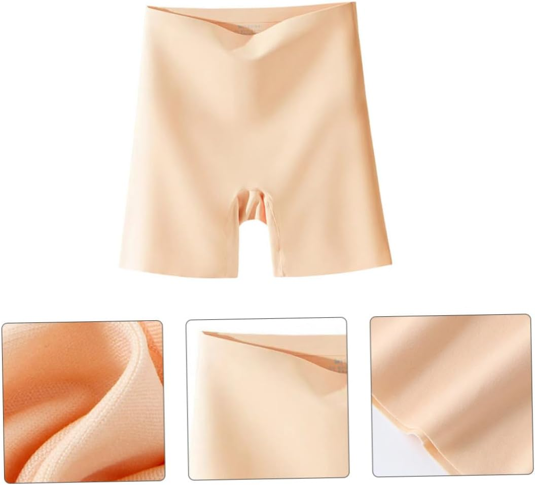 Women'S High Waist Maternity Underwear Seamless Breathable Pregnancy Panties Tummy Control Anti-Rolling Safety Shorts for Postpartum Khaki image number 5