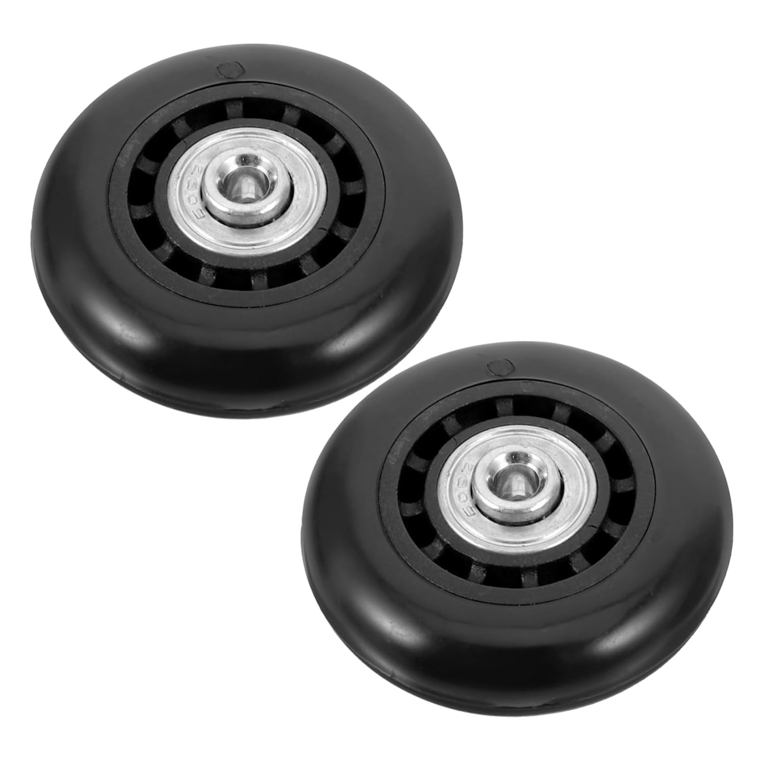 VILLFUL 2Pcs Luggage Wheels Replacement Kit 60X23Mm Swivel Caster Wheels Metal Bearings for Suitcase Trolley Travel Bag Repair image number 2