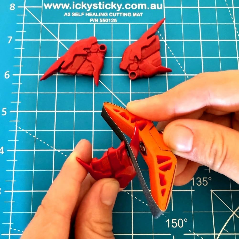 Ickysticky Cylindrical Surface Sander, Aluminium Oxide Sandpaper, Wood, Plastic, Metal, Red image number 2