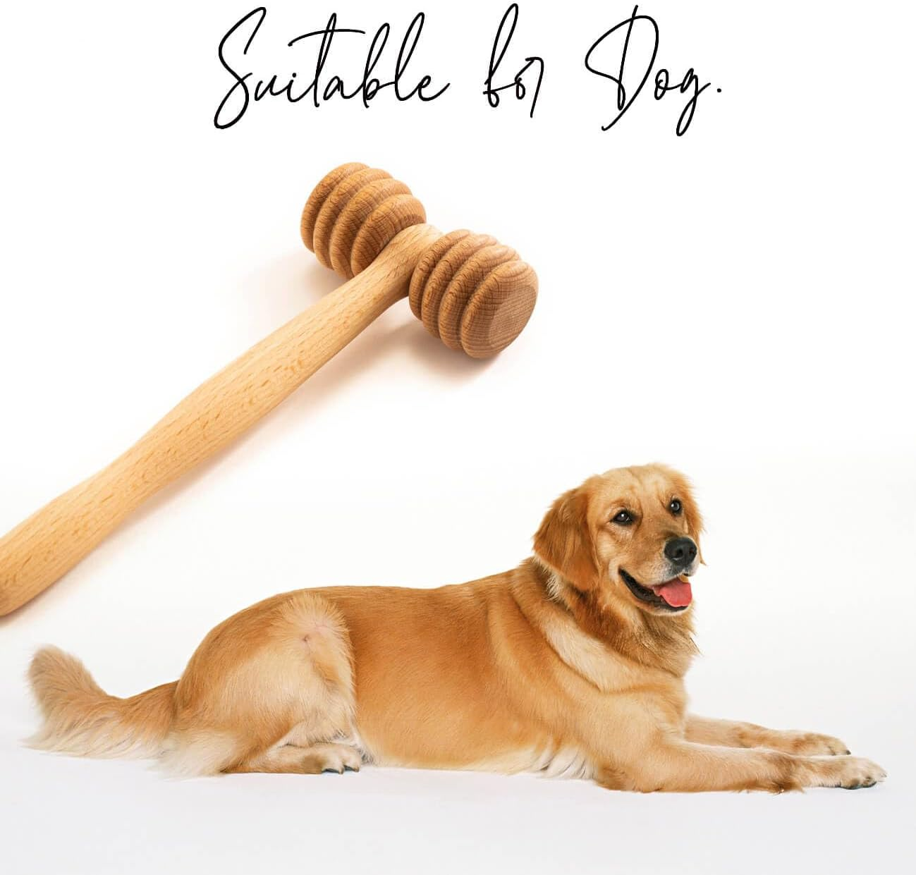 Tuuli Wooden Pet Massager Massager Roller for Dogs, Cats, Horses, Massage Brush, Short or Long Hair