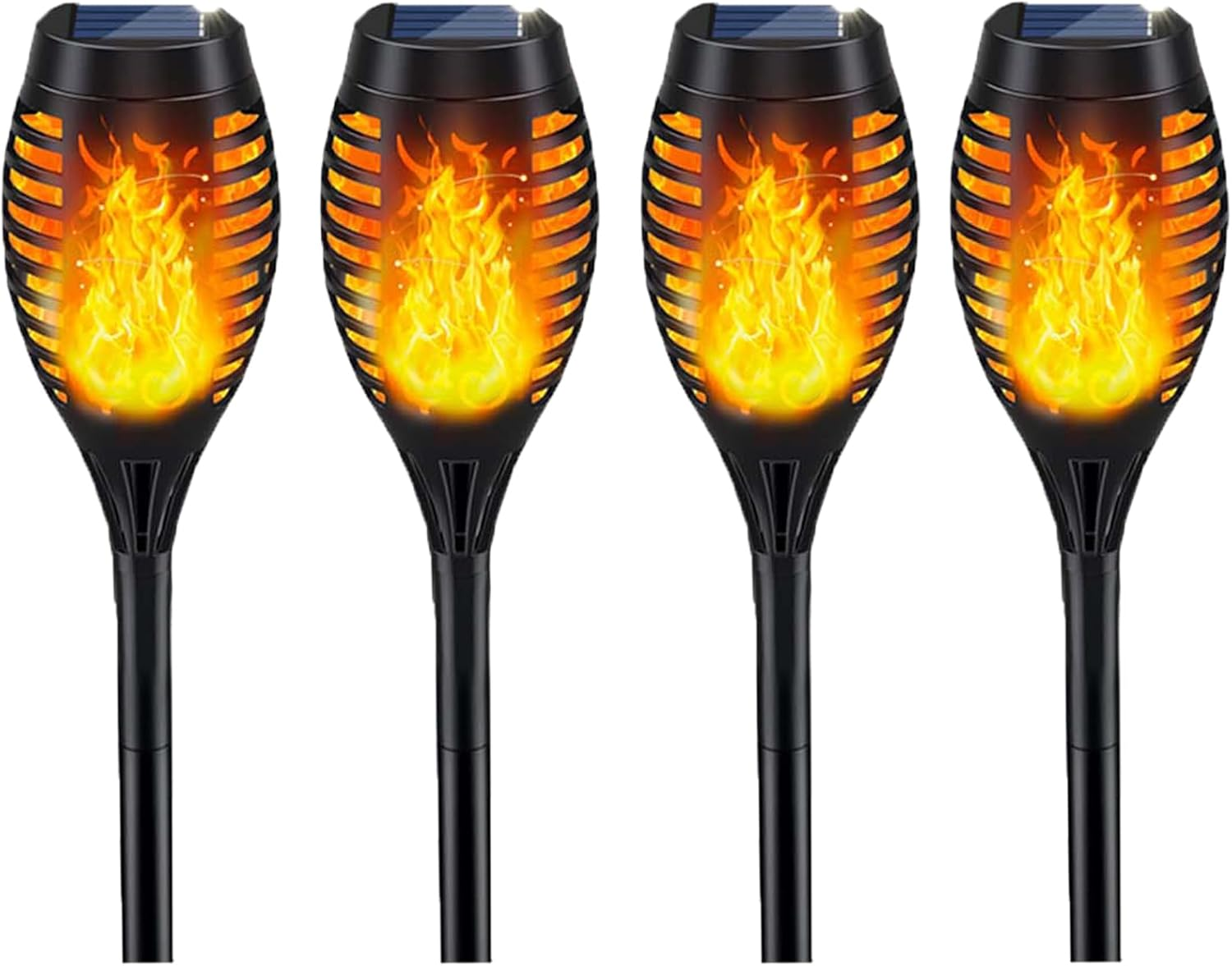 4Pack Solar Lights Outdoor, Solar Mini Torch Light for Garden Decor, Solar Garden Lights, Waterproof Solar Powered Outdoor Lights, Flame Torches for outside Patio Pathway Yard Decorations image number 6
