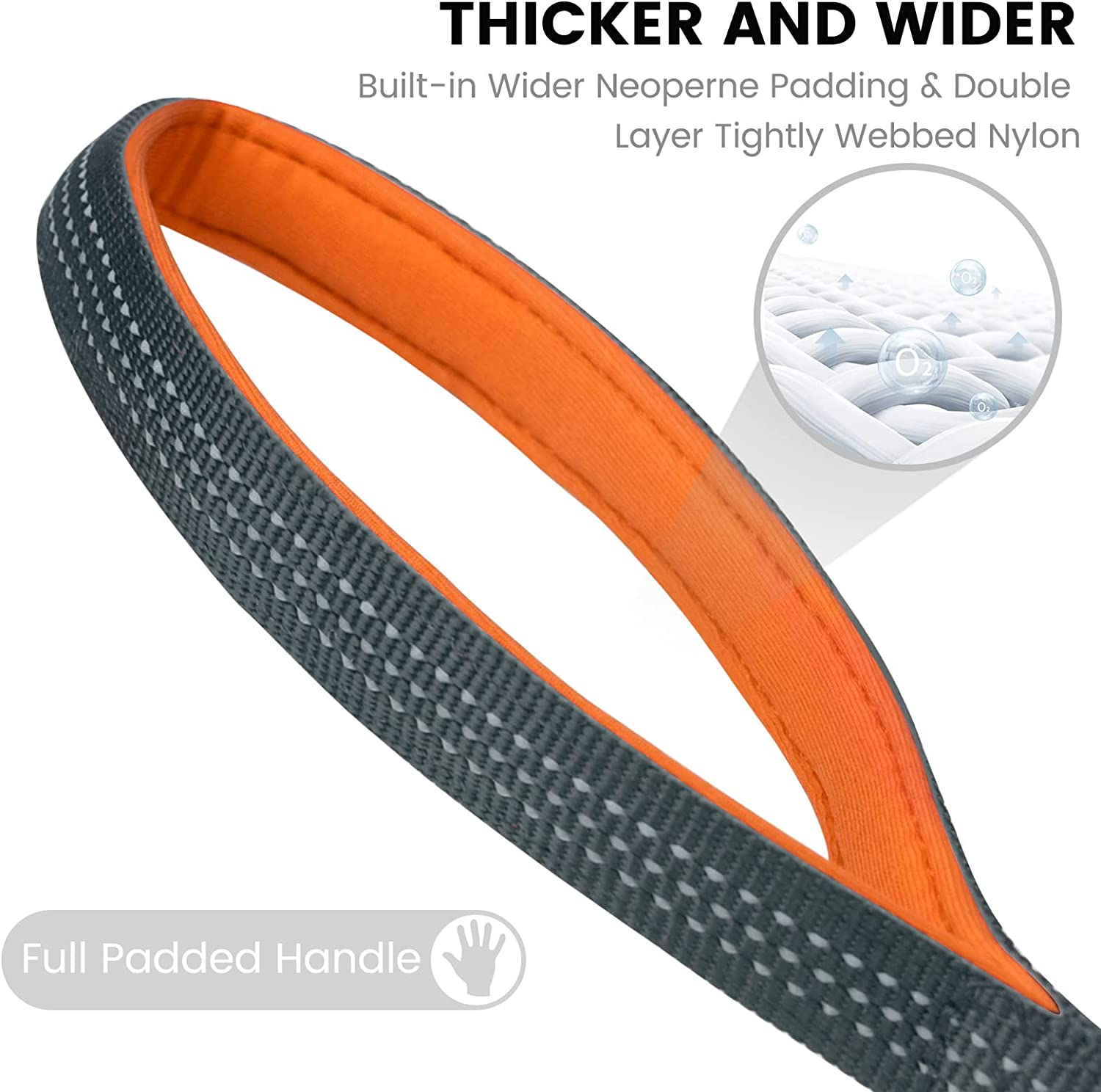 Puppydoggy Dog Leash for Small to Medium Dogs 6 Ft with 3 Reflective Stitching and 2 Traffic Padded Handles Dog Lead/Rope, Pet Leash for Running Walking Training ((6 Ft X 0.6 In) - Pink 1 Pack) image number 5