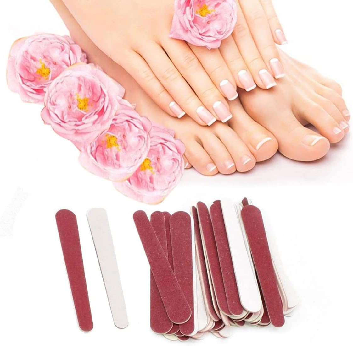 Disposable Nail Files Mini Double Sided Emery Boards Manicure Pedicure Tools 7.8X1.2X0.1Cm 50PCS Nail Files Bulk Disposable Emery Boards Double Sided Nail Files Double Sided Emery Boards image number 4