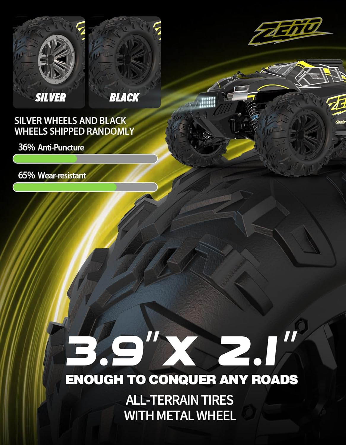 Hosim 1: 10 Brushless Rc Cars for Adults, Max 39+MPH Fast Remote Control Car for Boy, 4X4 High Speed Rc Truck All Terrains off Road Rc Buggy Waterproof Hobby Grade Large Racing Toy Gift Monster Truck