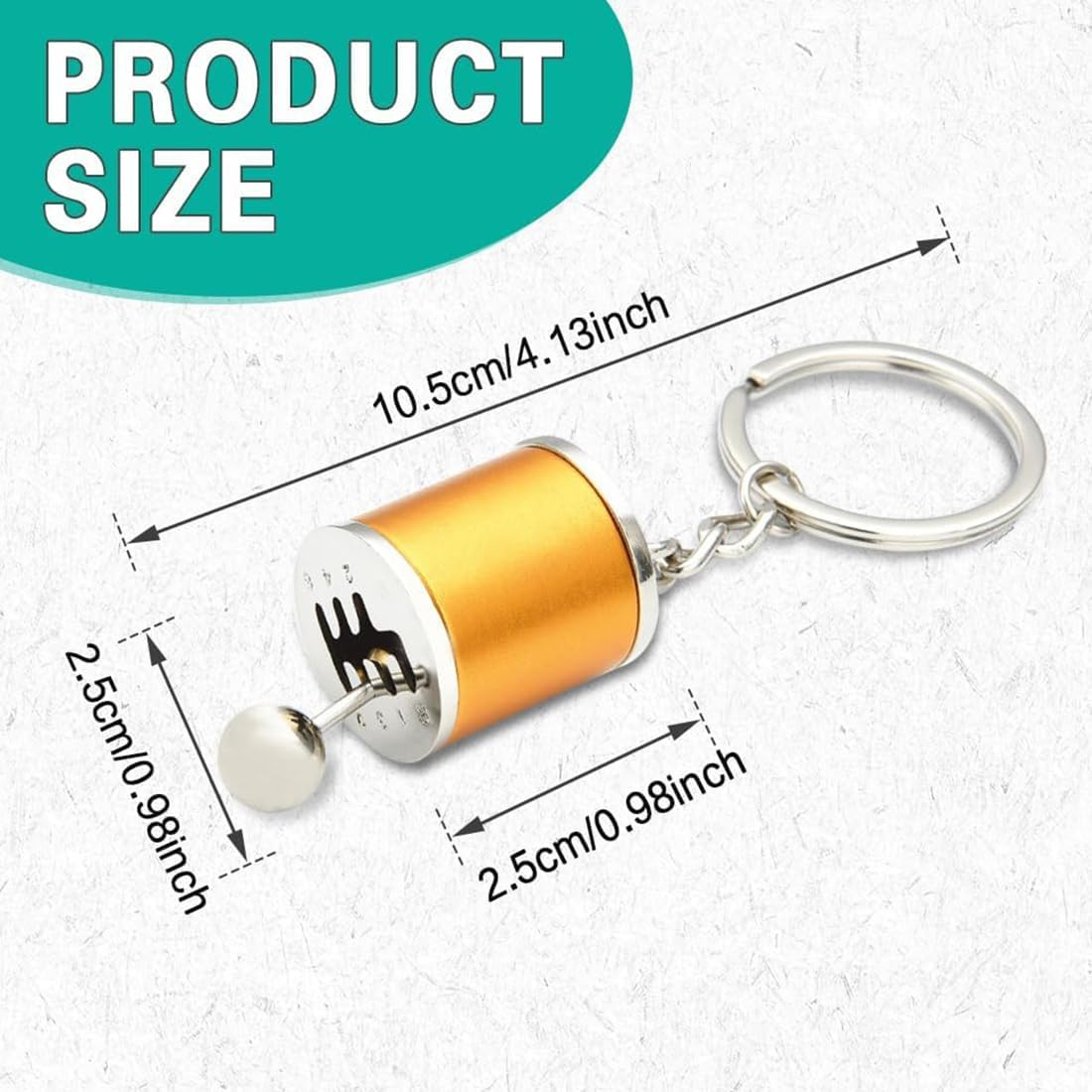 Car Shifter Gear Keychain, Creative 6 Speed Manual Transmission Shift Lever Keyring, Car Keychain Key Ring Auto Gearbox Shifter Key Chain image number 3