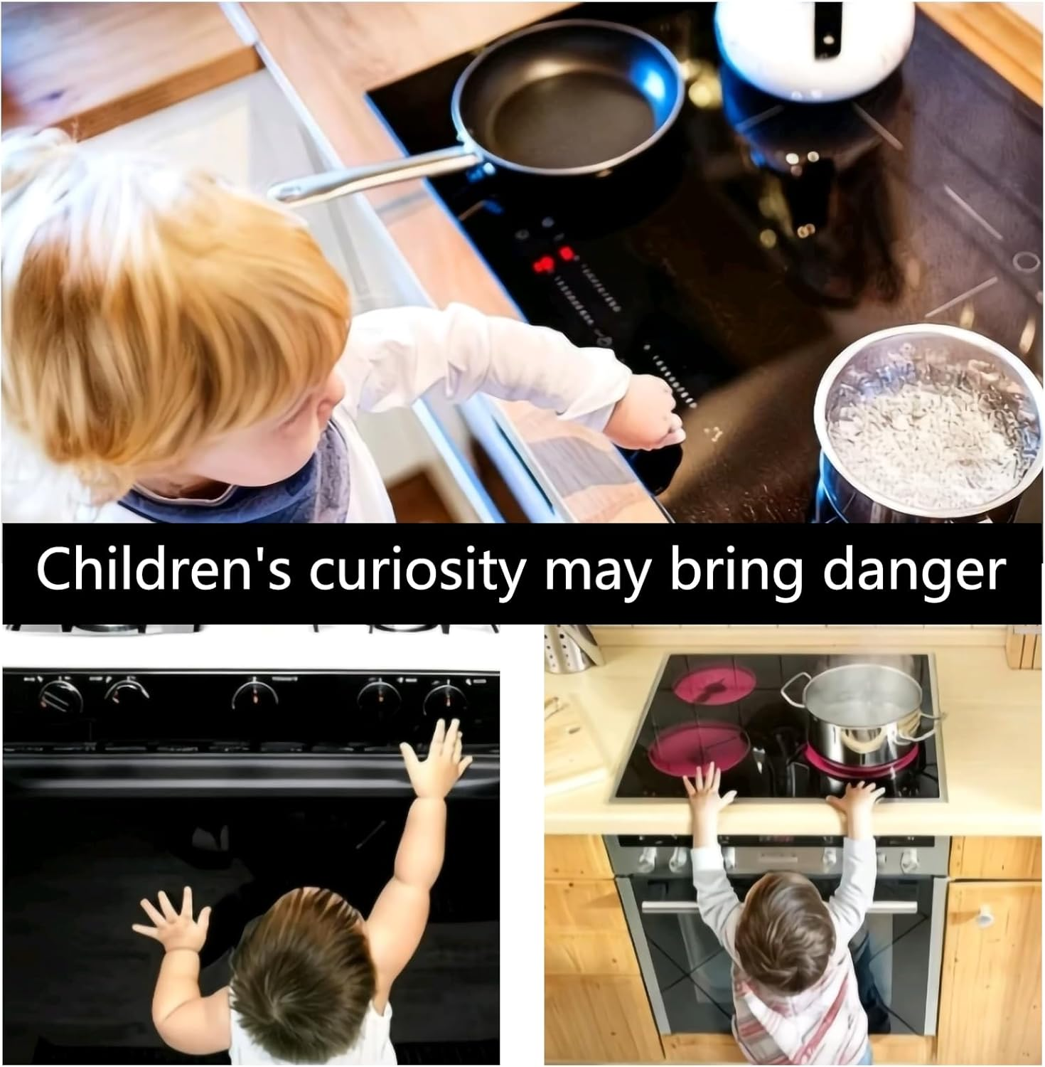 JANGJANG 5 Pack Locks for Gas Stove Knobs, Gas Stove Knob Locks for Child Safety, Child Proof Oven Knob Locks with Upgraded Design, Oven Knob Safety Protection in Black image number 4