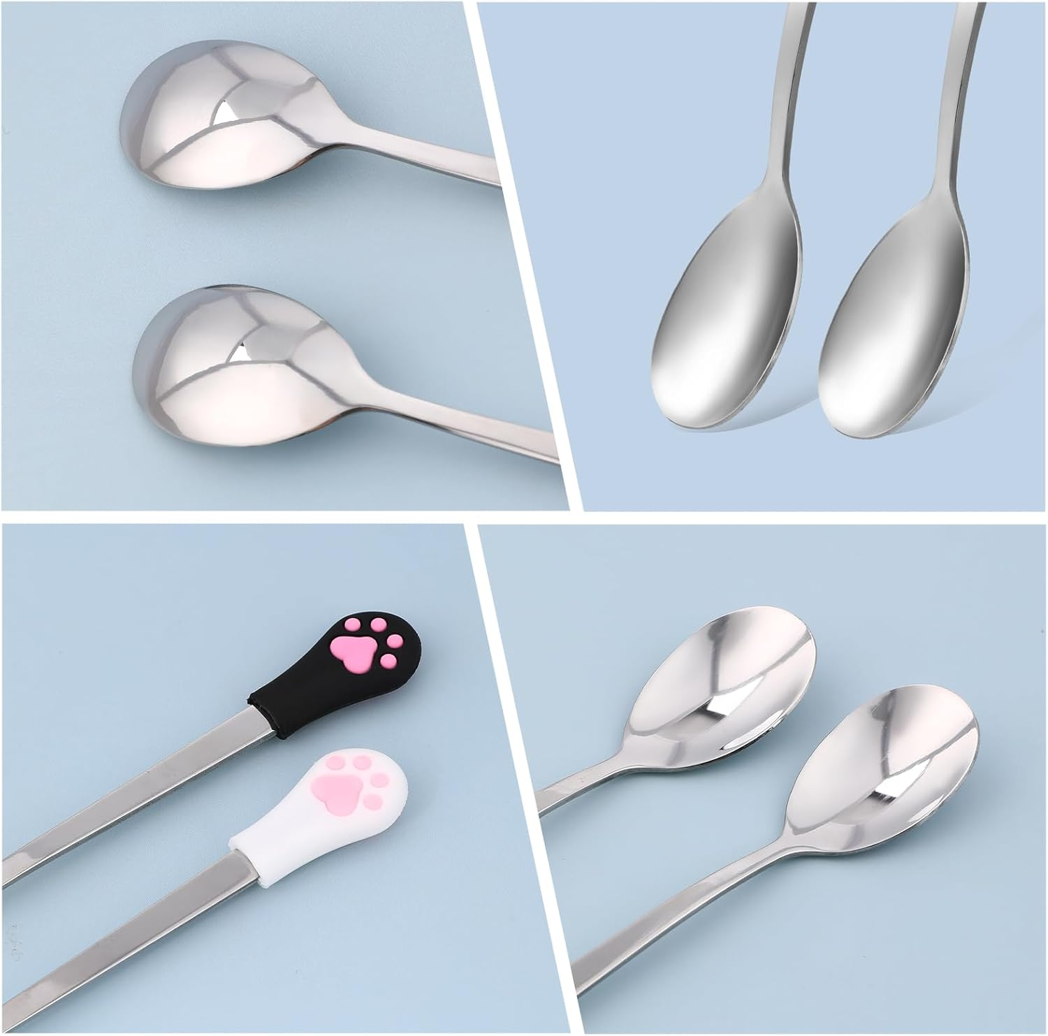 KALIONE Dog Food Scoop Dog Cat Spoon Pet Can Spoon Cat Spoons for Wet Food Pet Food Spoon Wet Cat Food Storage Pet Feeder Spoon Small Cat Ladle Cat Claw Spoon(2 Pcs), 570805_1_Hjdsyhtjt image number 1