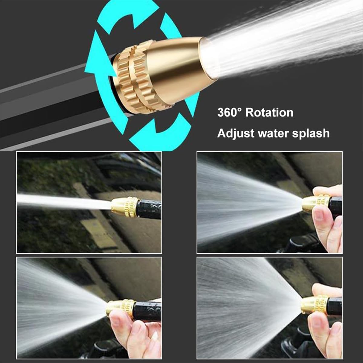 AIMALL High Pressure Car Wash Water Gun Set with Foam Bottle and Antifreeze PVC Hose | Adjustable Spray Nozzle for Car Cleaning Garden Watering Vegetables Flowers image number 2