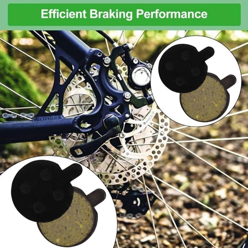 2 Pairs Resin Semi Metallic Bike Disc Brake Pads, 4Mm Thickness Semi-Metallic Brake Pad Replacement for Zoom DB280 DB350 DB450, Mountain Road Bike Cycling Bicycle MTB Organic Resin Disc Brake Pad image number 4