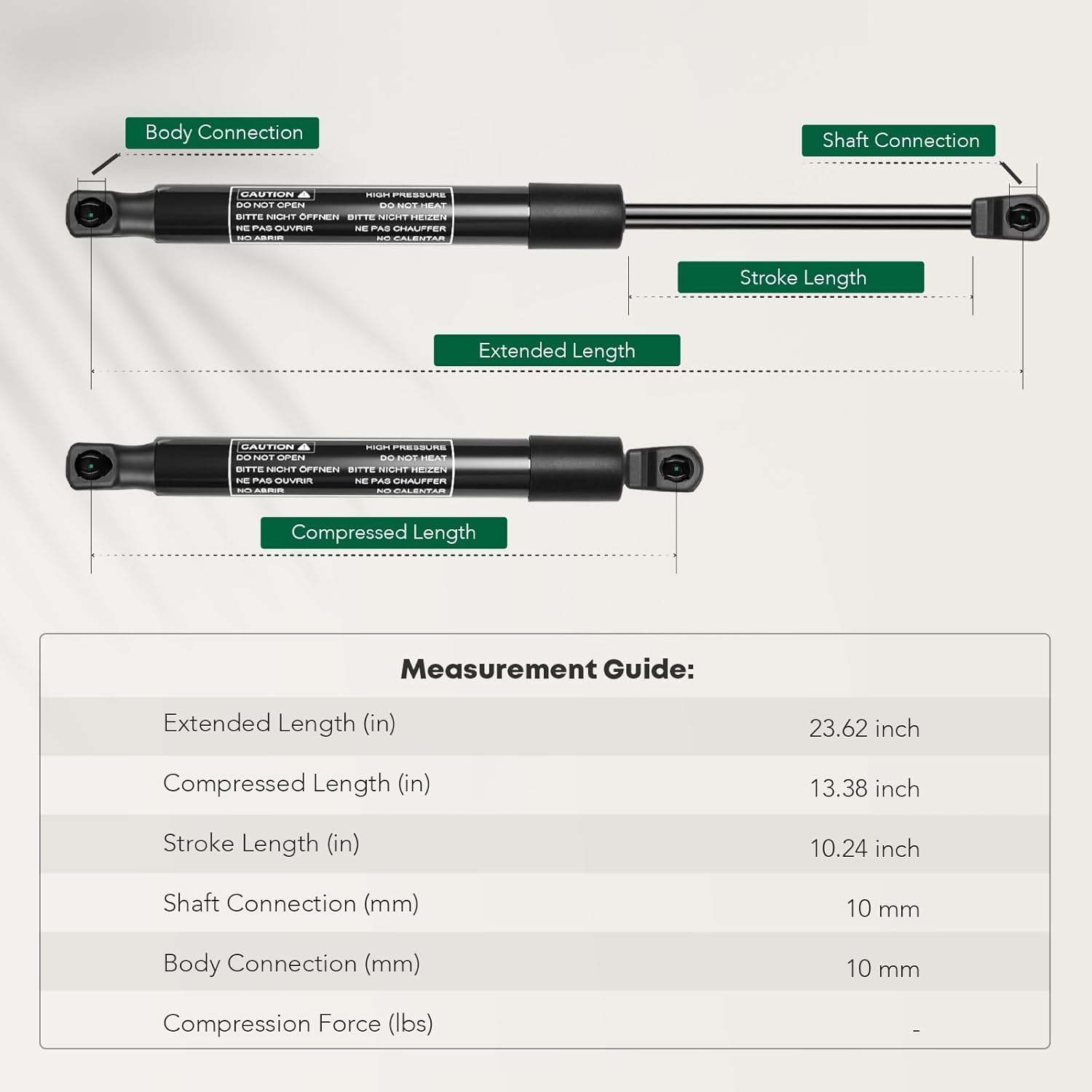 Set of 2 Rear Tailgate Hatch Lift Support Struts Gas Shock Spring Replacement for 2012-2018 Ford Focus image number 2