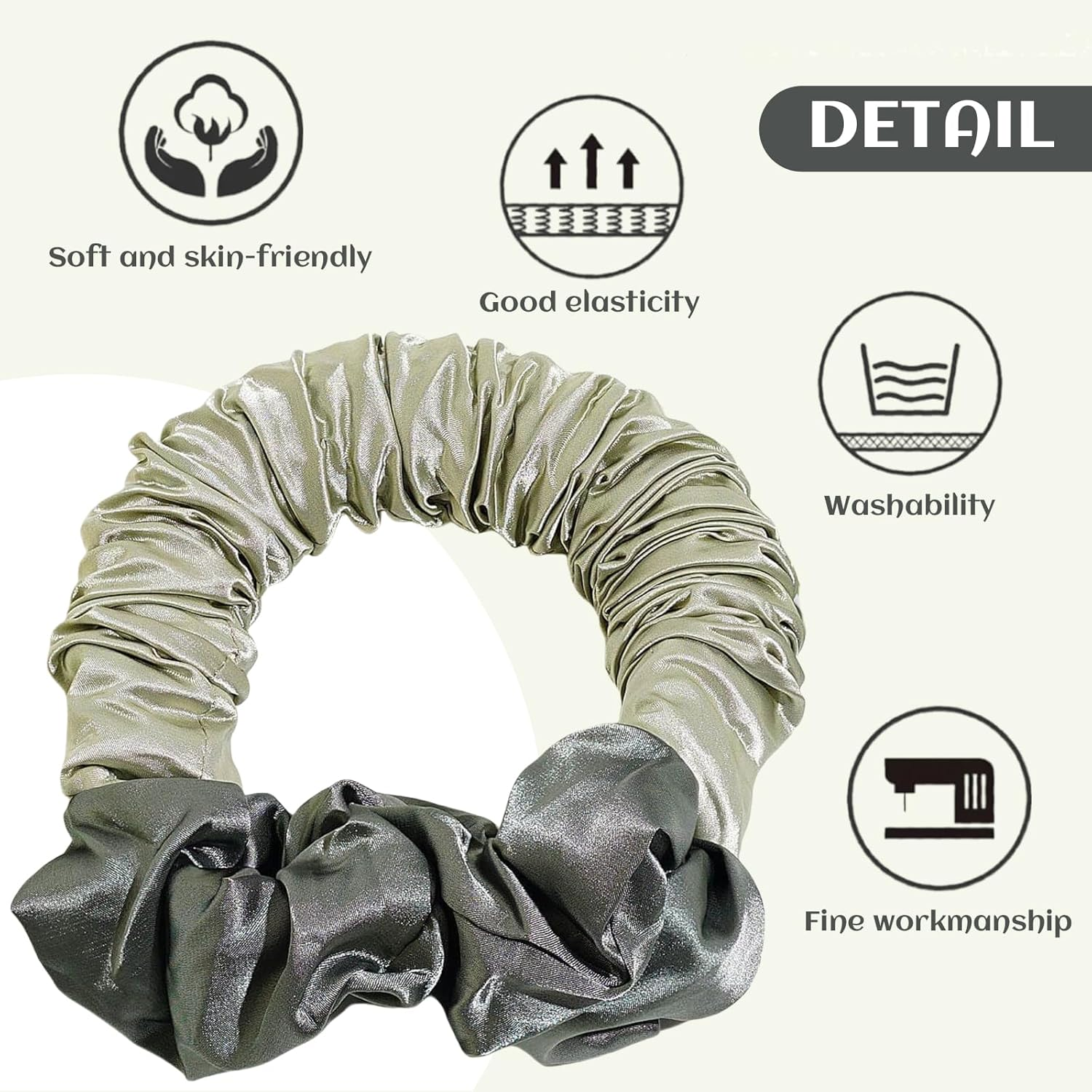 TELAIN 1 Piece Heat Free Curl Hair Scrunchie for Women - Soft Curls Overnight without Heat, Ideal for Long Hair image number 6