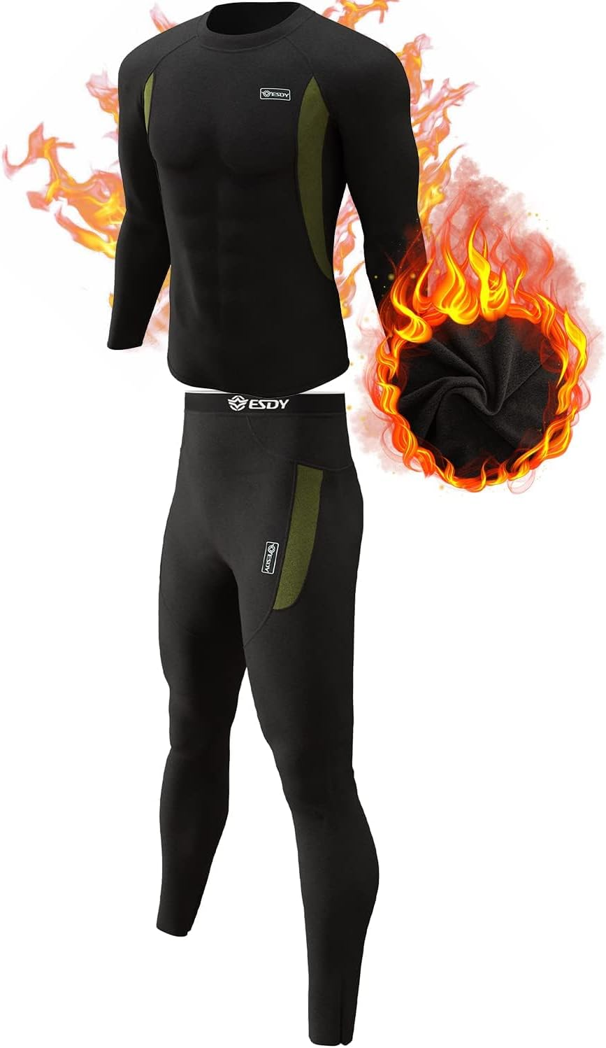 LI FITNESS Ski Thermal Underwear Set for Men