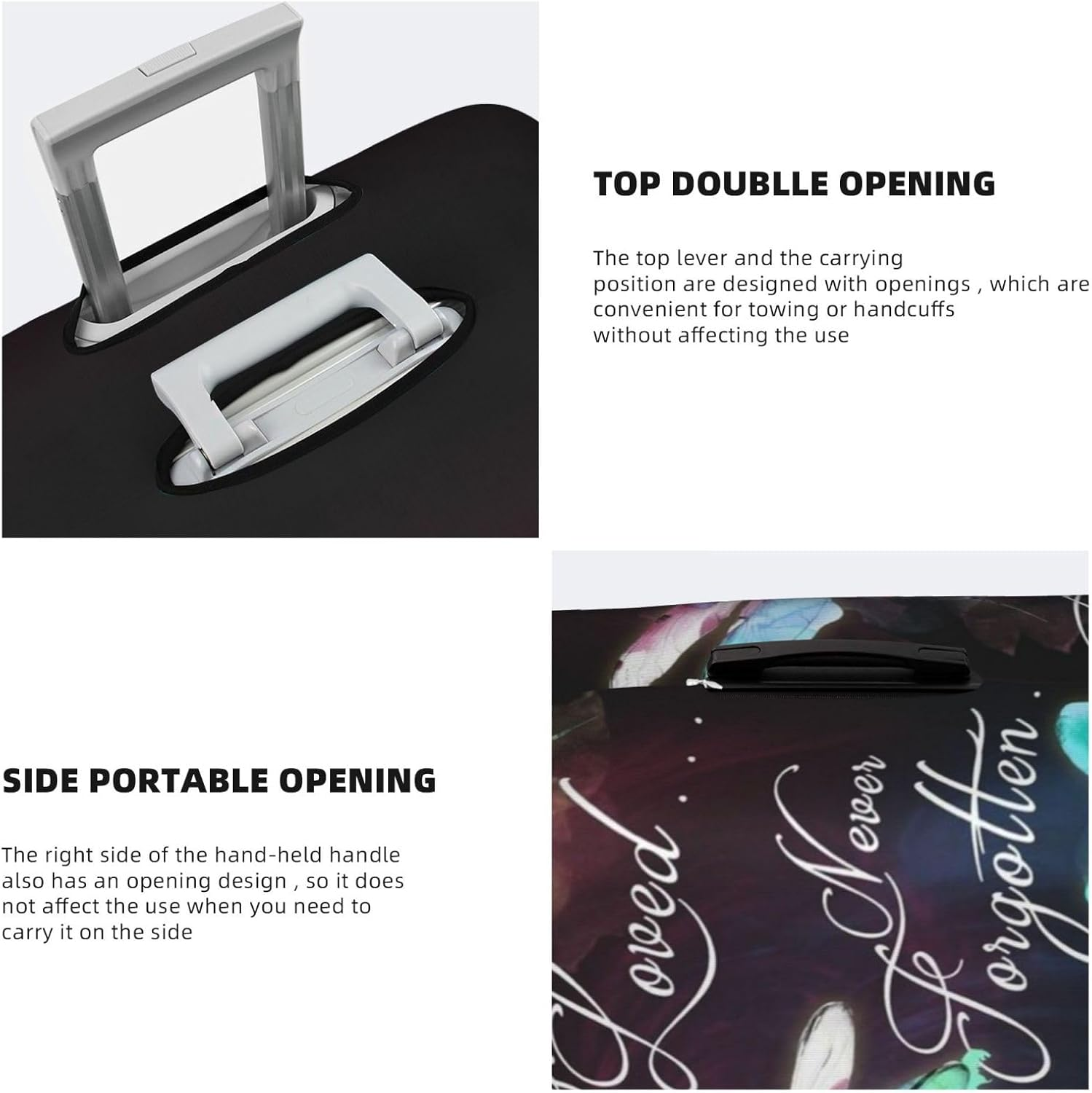 Obabo Serene Coastal Travel Luggage Cover,Washable Suitcase Cover Protector Anti-Scratch Suitcase Cover Fits 18-32 In, Colorful Dragonfly, X-Large image number 3