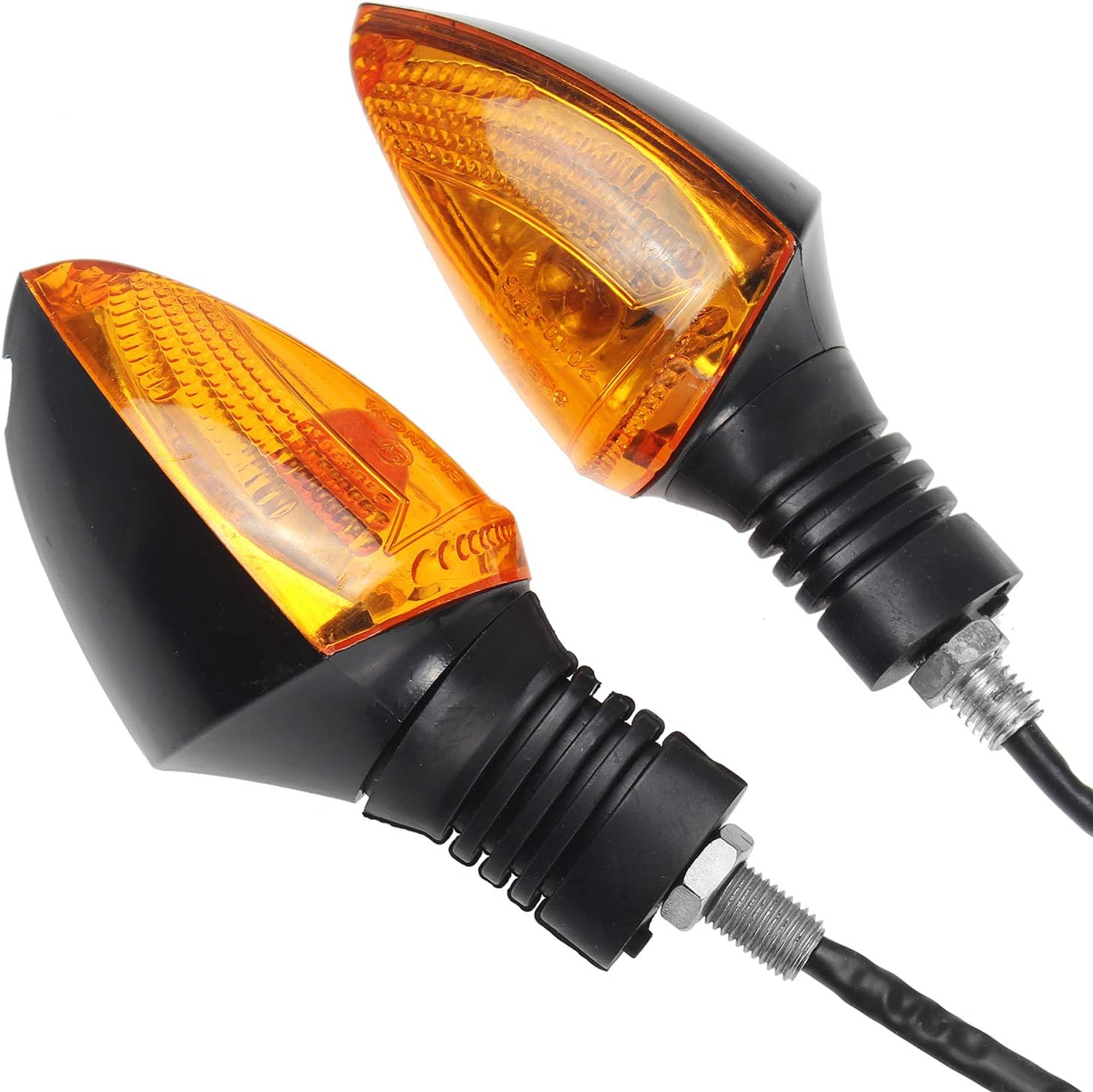 GIDIBII 2 Pcs Motorcycle Front or Rear Turn Signal Indicators Compatible with KTM 990 690 Adventure Super Duke SMT SMC Enduro (Amber) - Clear image number 5