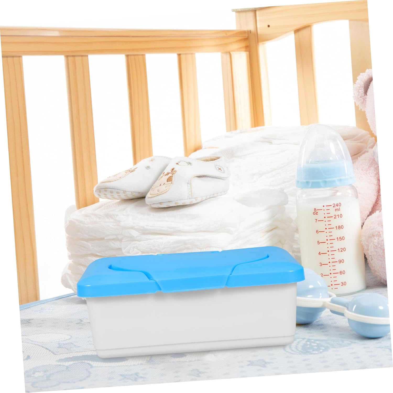 2Pcs Refillable Wipes Dispenser Box Plastic Holder for Travel and Bathroom Use image number 3