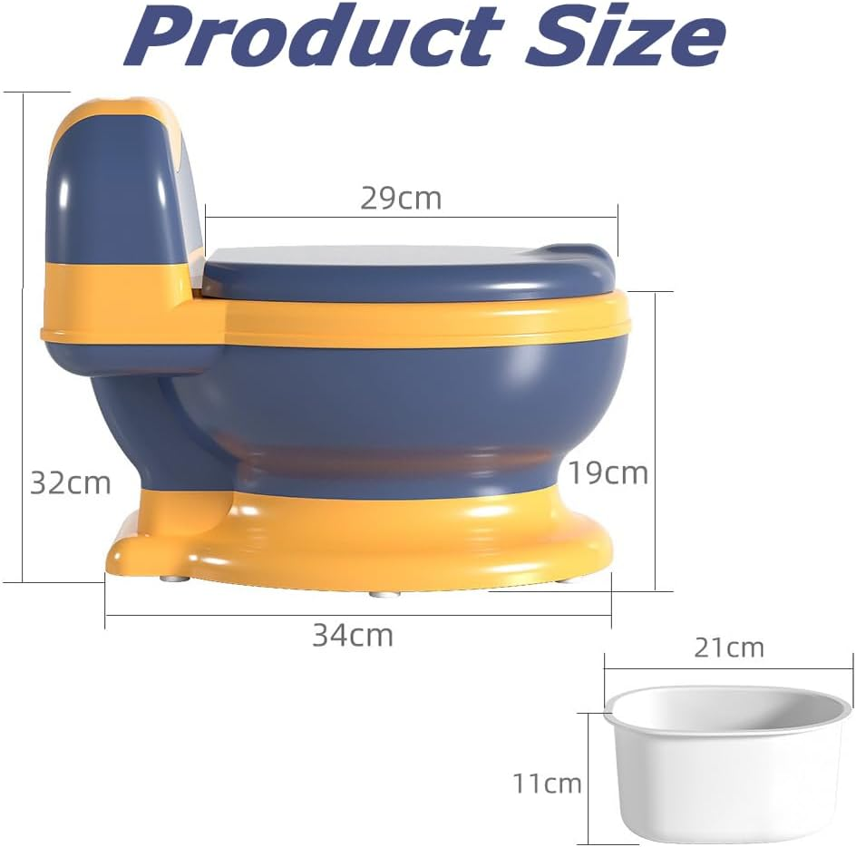 2-In-1 Training Toilet with Wipes Storage, Removable Potty Pot, Baby Trainer Easy to Clean, Realistic Toilet for Toddler& Baby& Kids image number 6